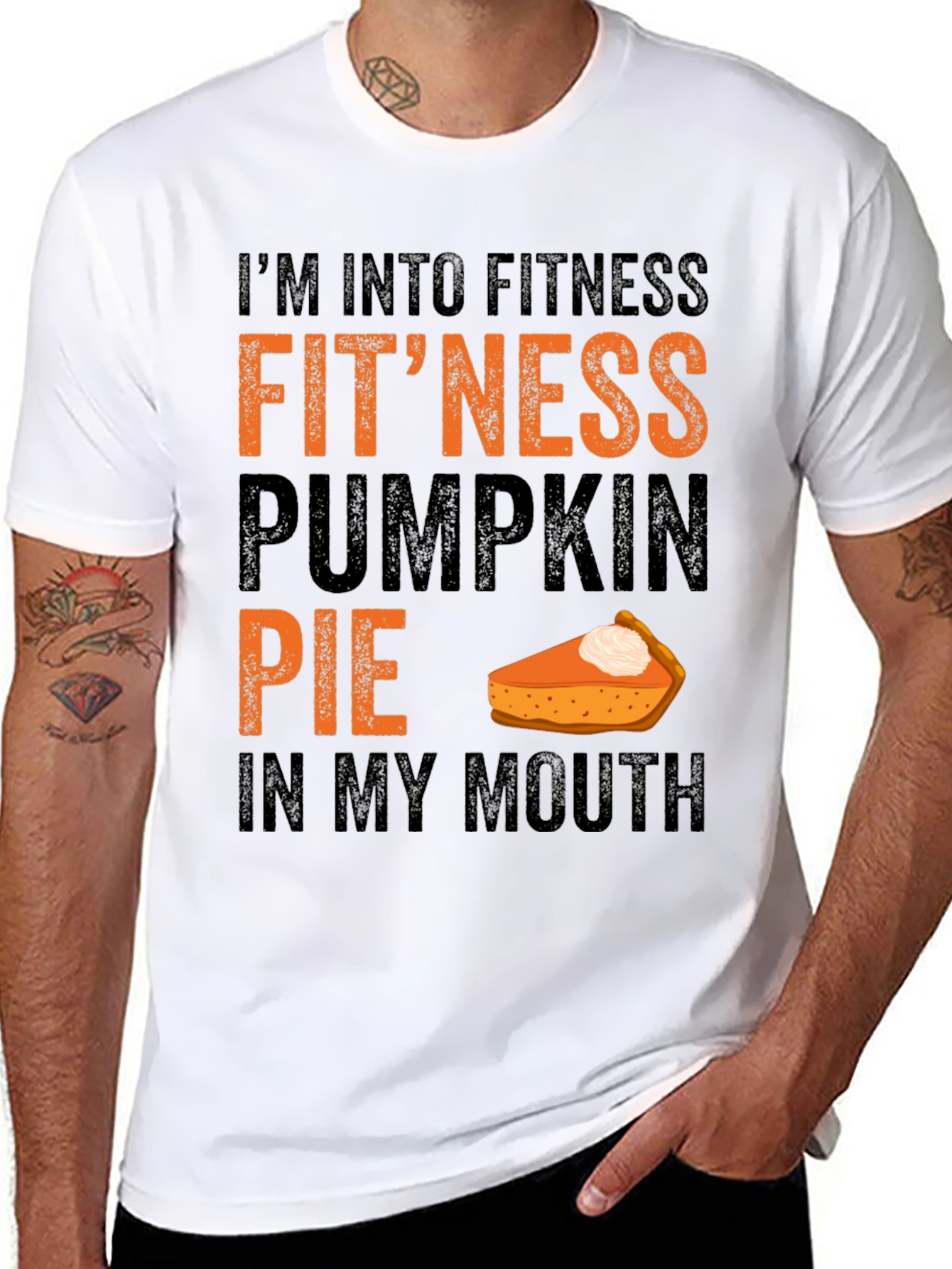 Funny Pumpkin Pie Fitness T-Shirt