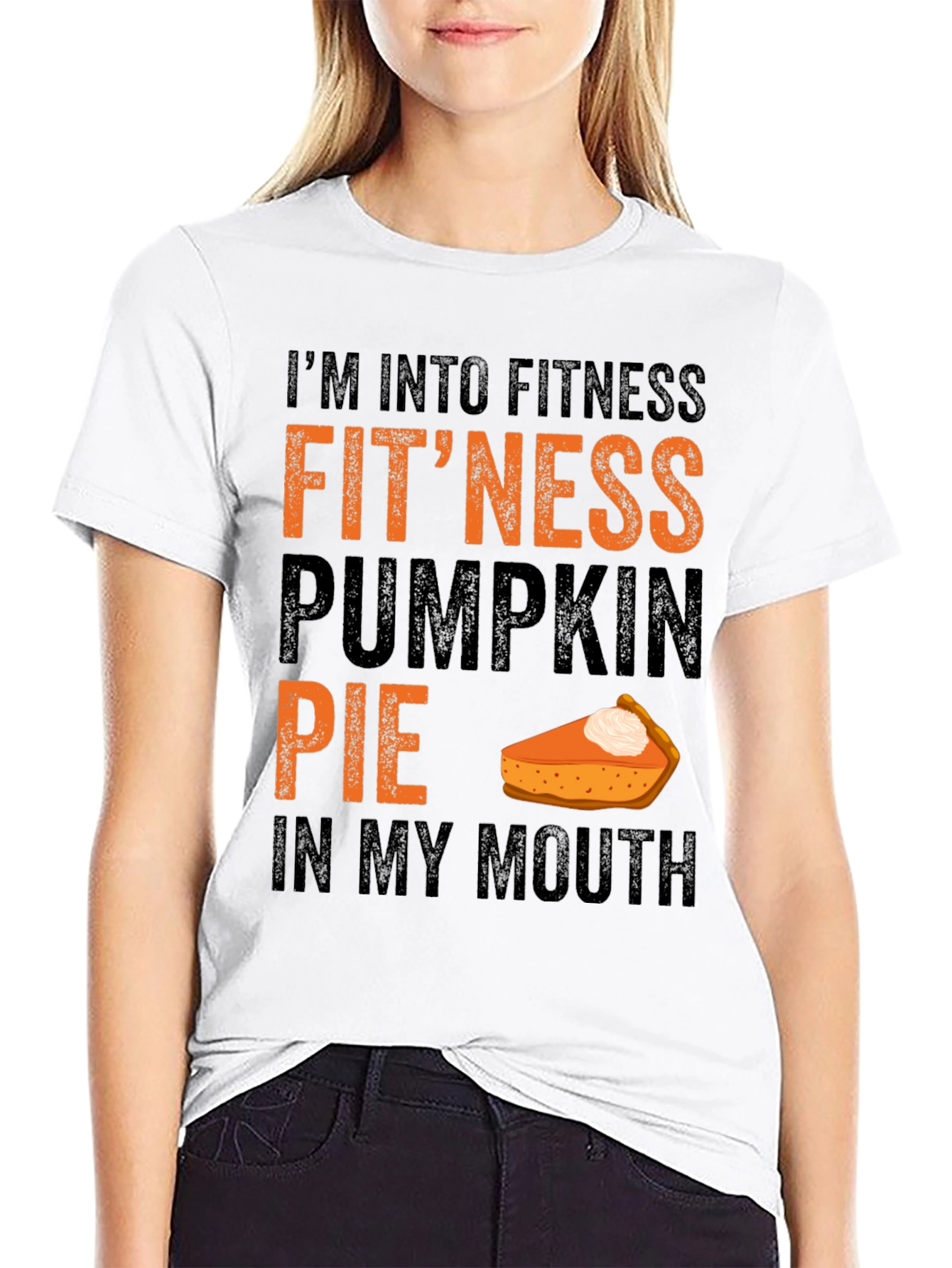 Funny Pumpkin Pie Fitness T-Shirt