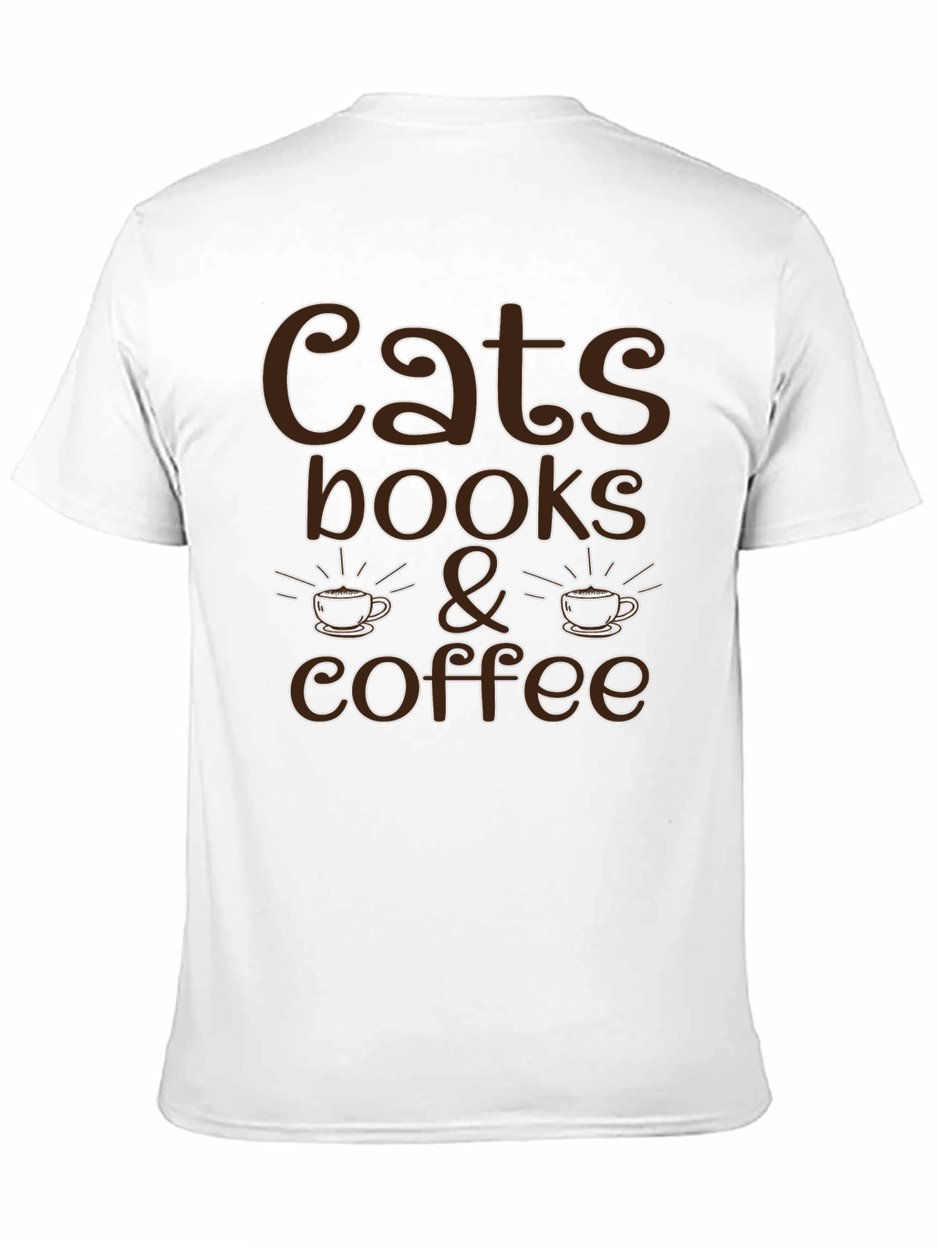 Cats Books & Coffee Graphic T-Shirt