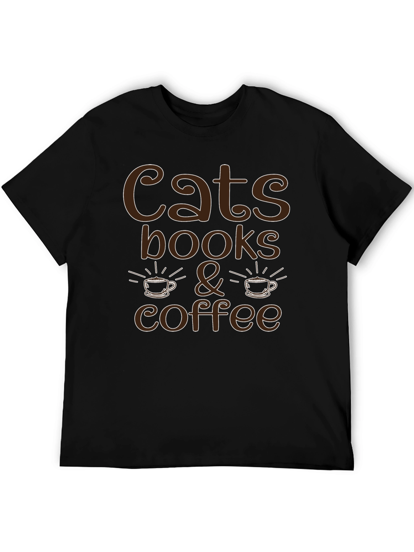 Cats Books & Coffee Graphic T-Shirt