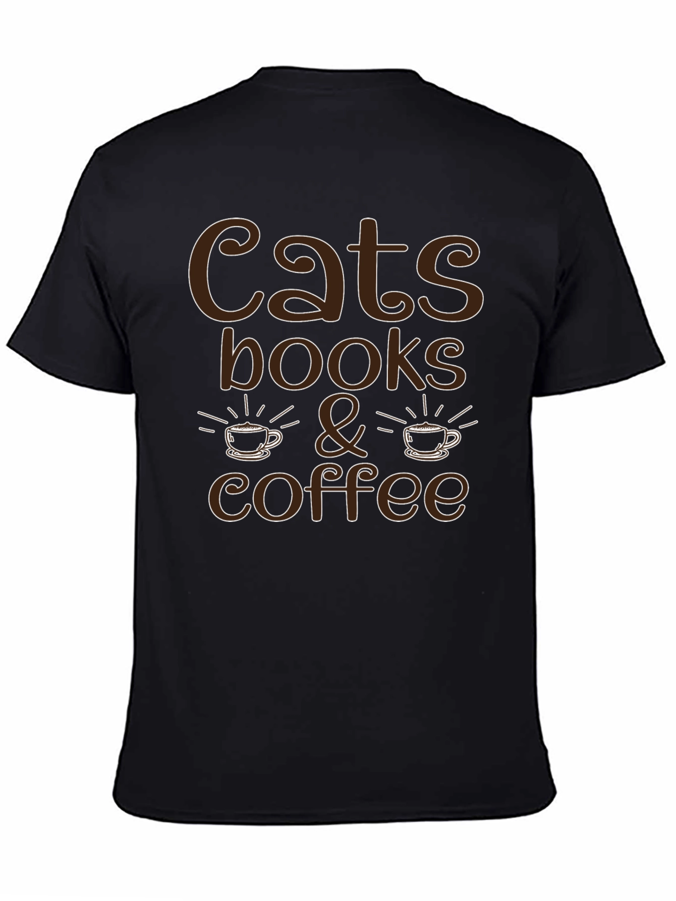 Cats Books & Coffee Graphic T-Shirt