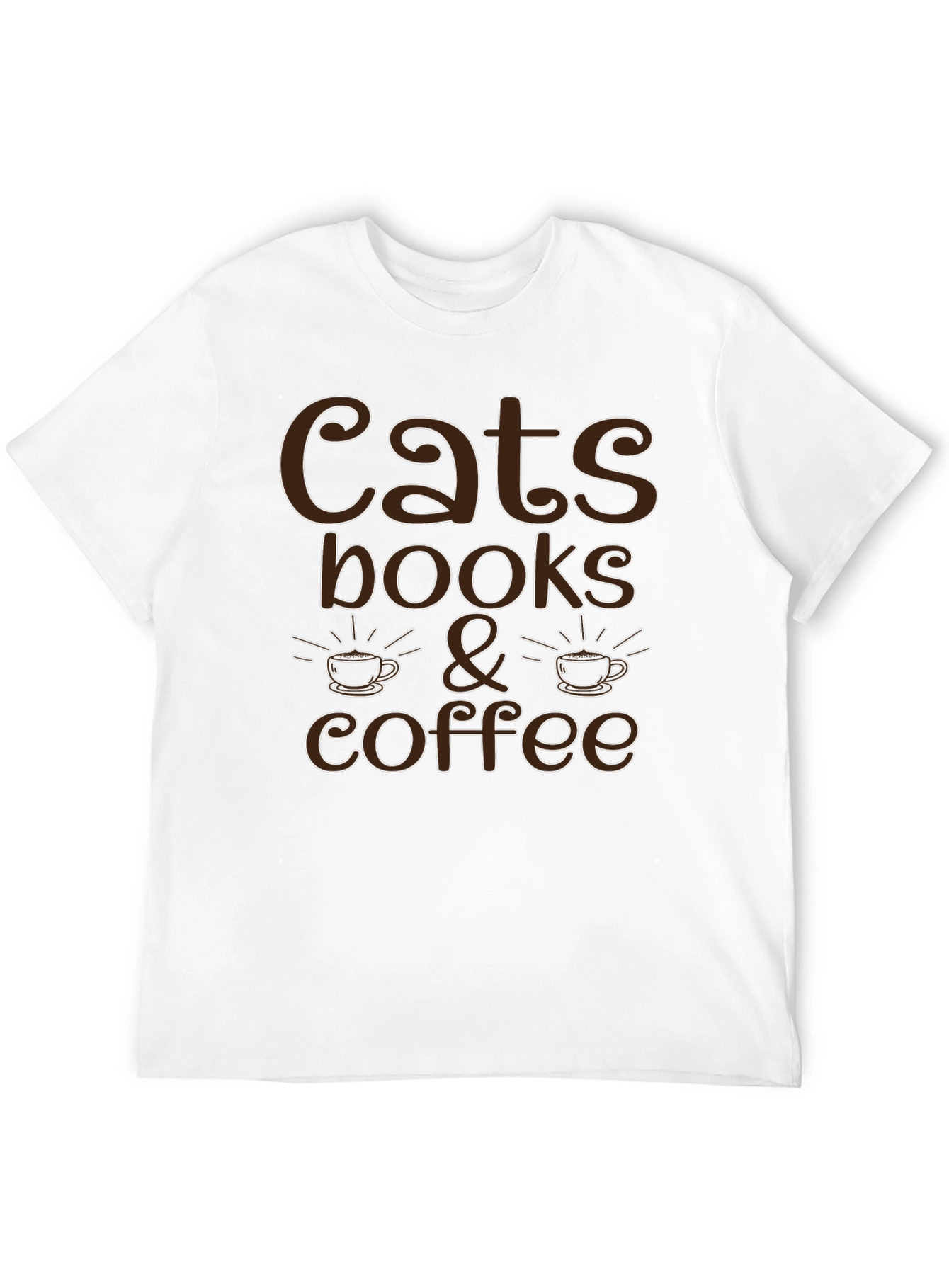 Cats Books & Coffee Graphic T-Shirt