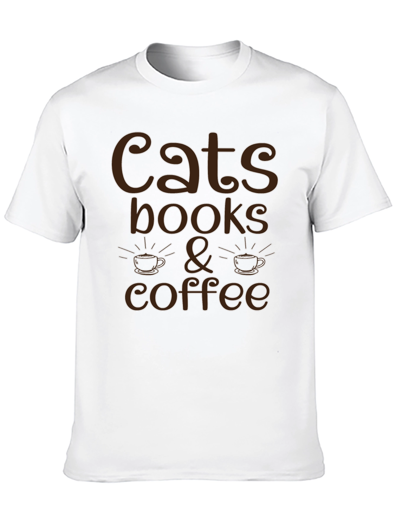 Cats Books & Coffee Graphic T-Shirt