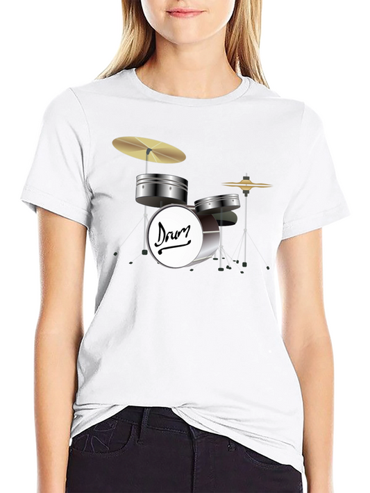 Drum Set Graphic T-Shirt - Musicians Style