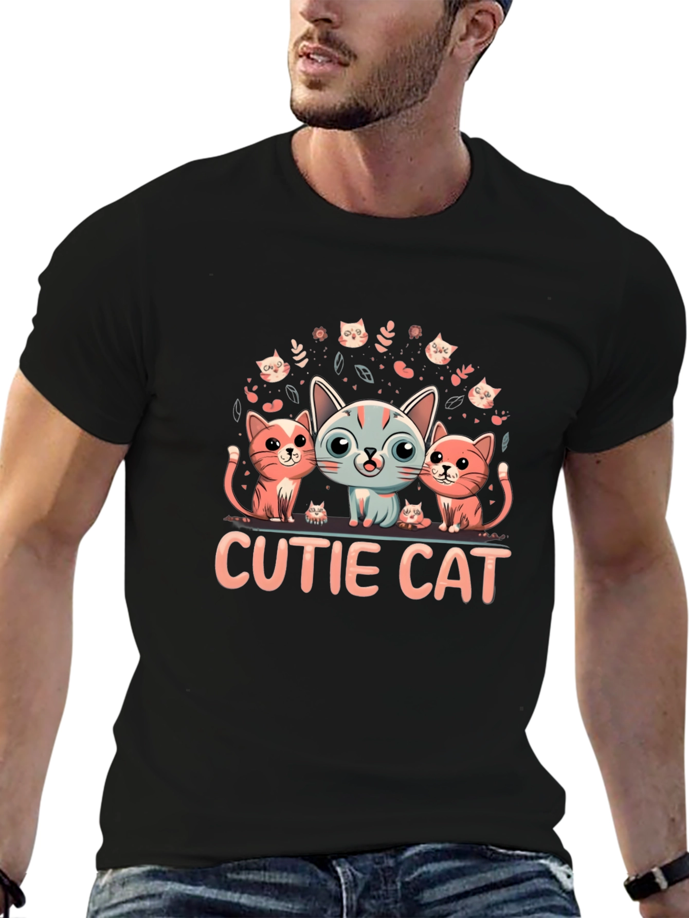 Cute Cat Graphic T-Shirt - Fun & Stylish