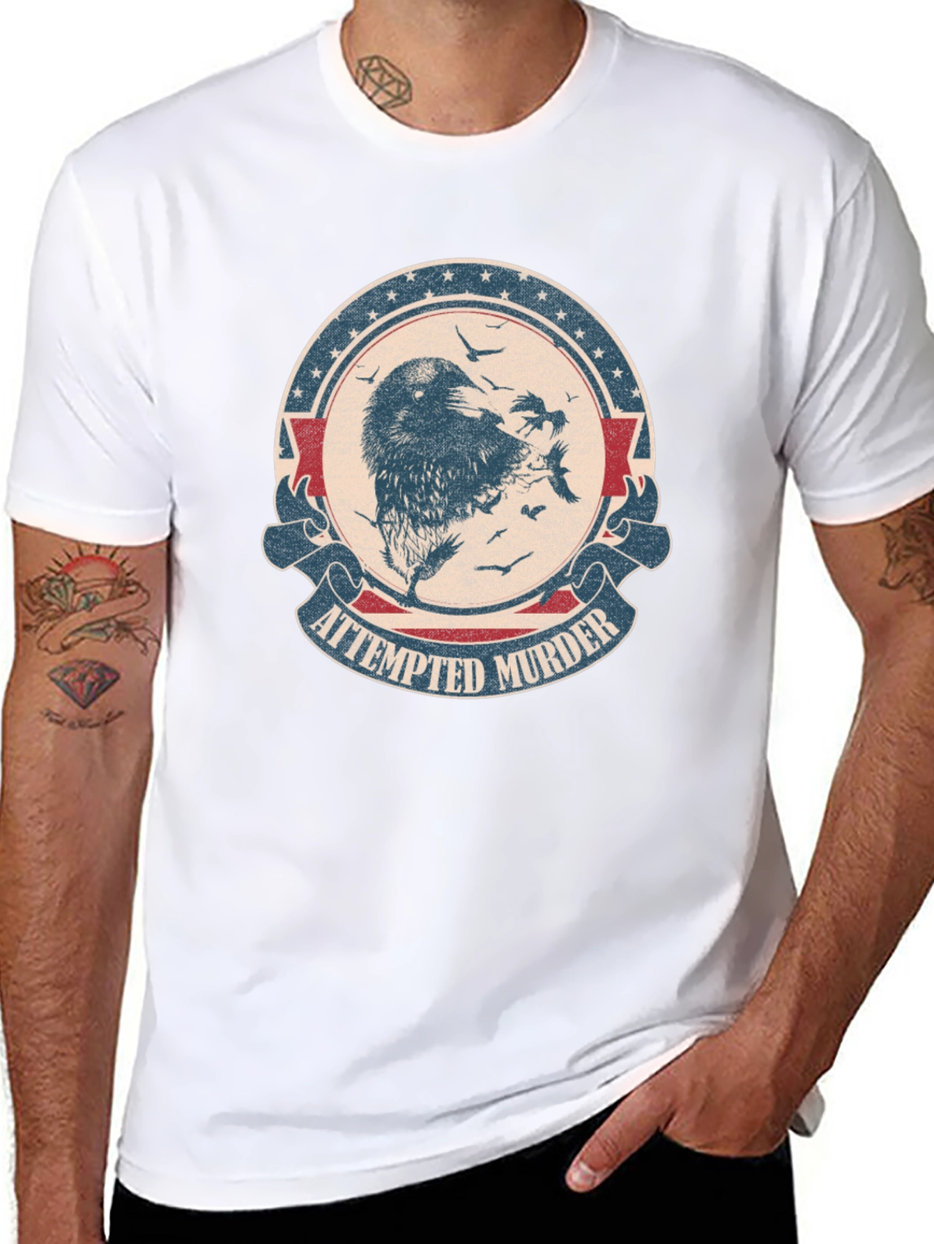 Attempted Murder Raven Graphic T-Shirt