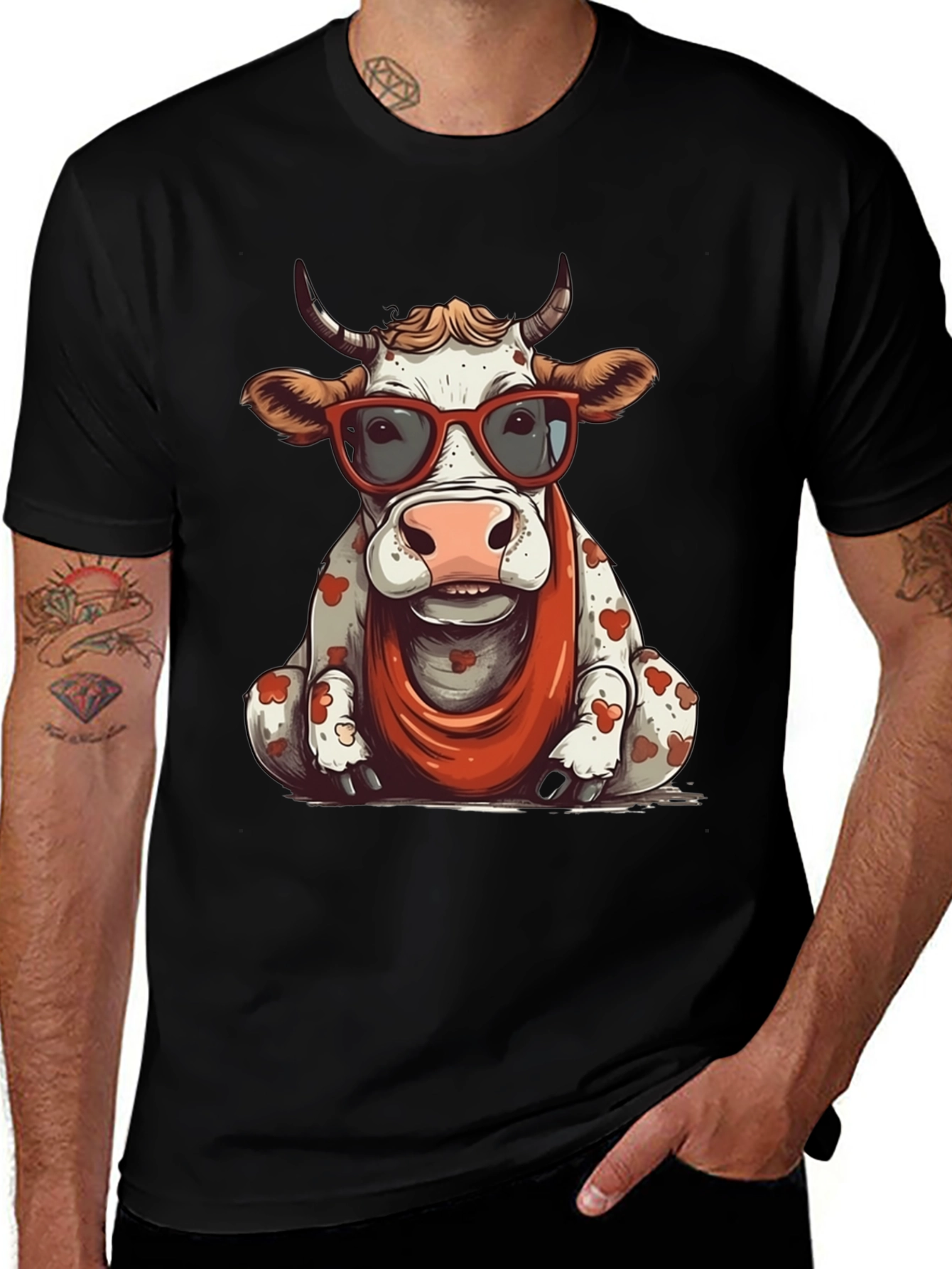 Cow T-Shirt with Glasses