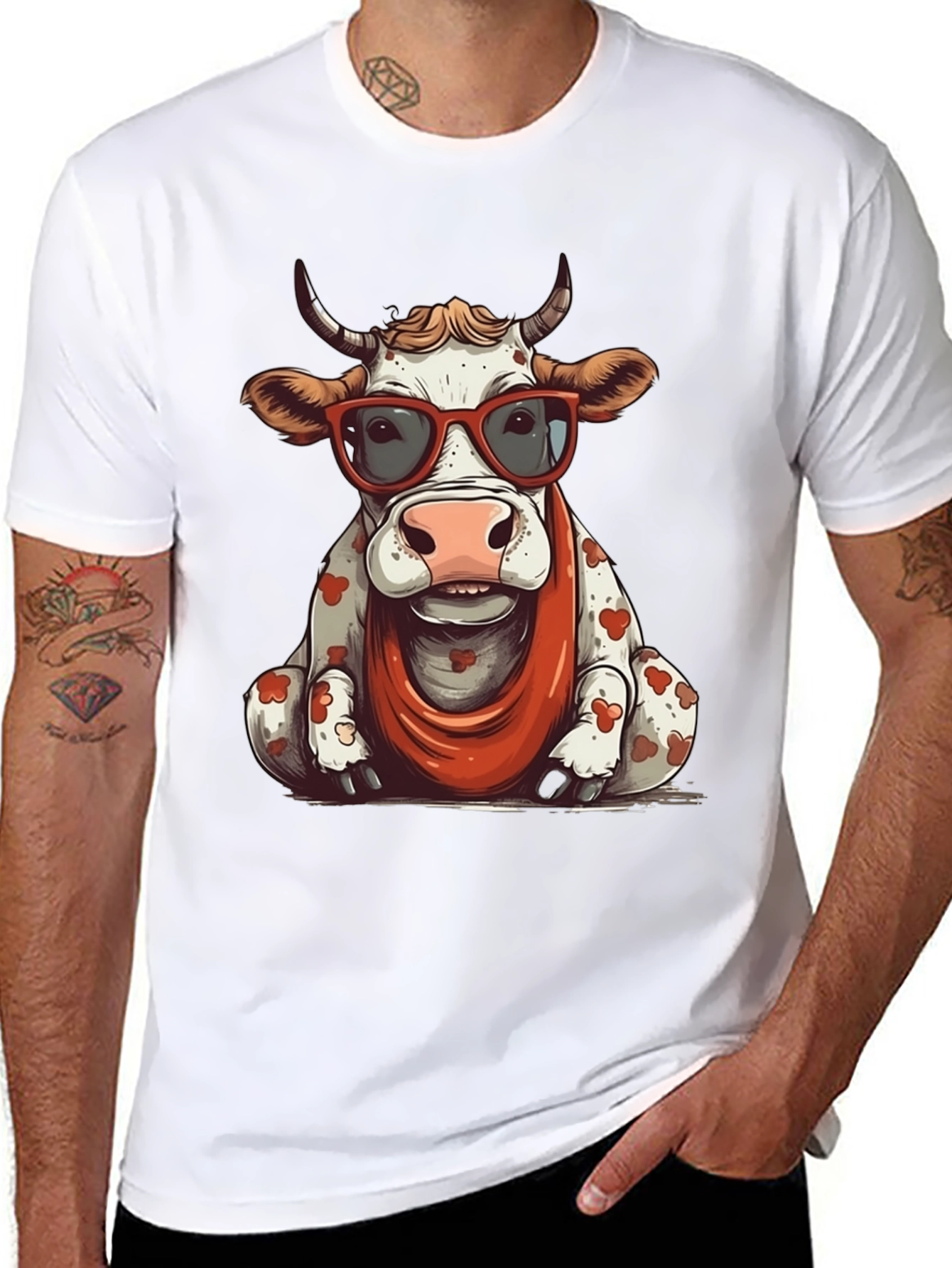 Cow T-Shirt with Glasses