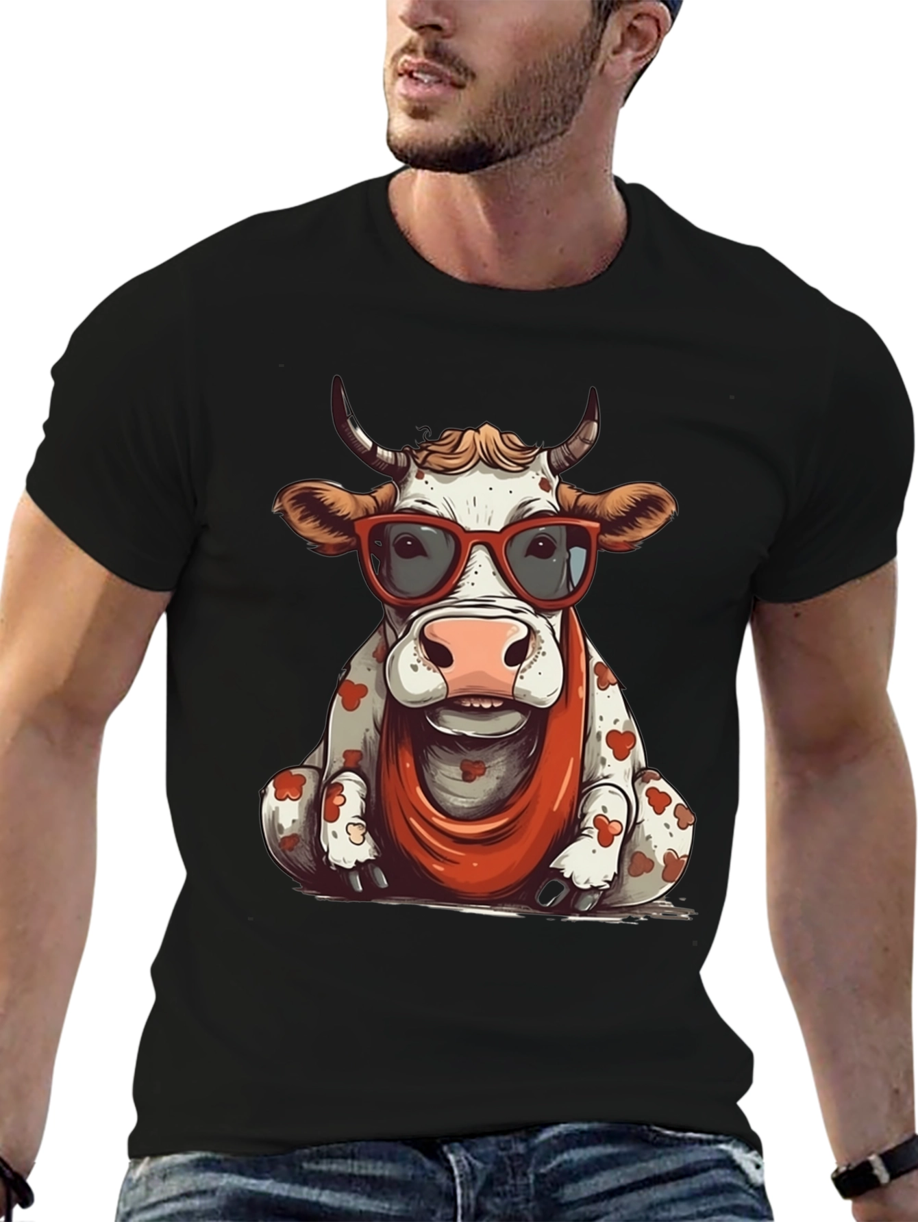 Cow T-Shirt with Glasses