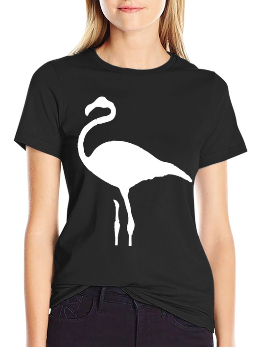 Flamingo Graphic Tee - Casual Black T-Shirt