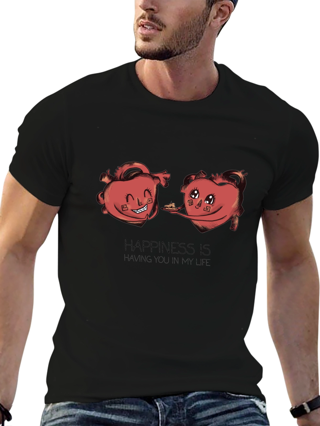 Happiness Hearts Graphic Tee