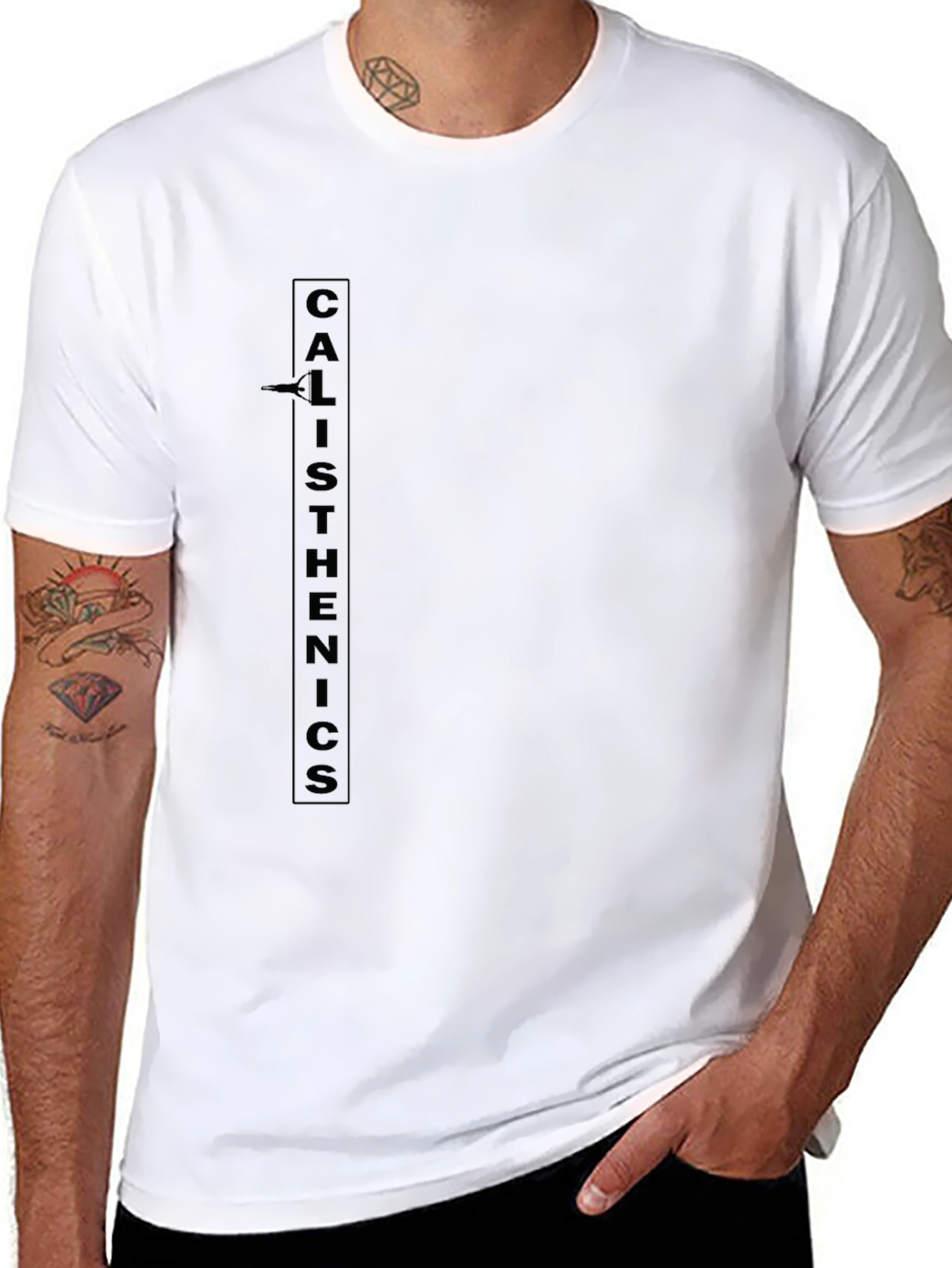 Calisthenics Graphic Tee - Black Cotton