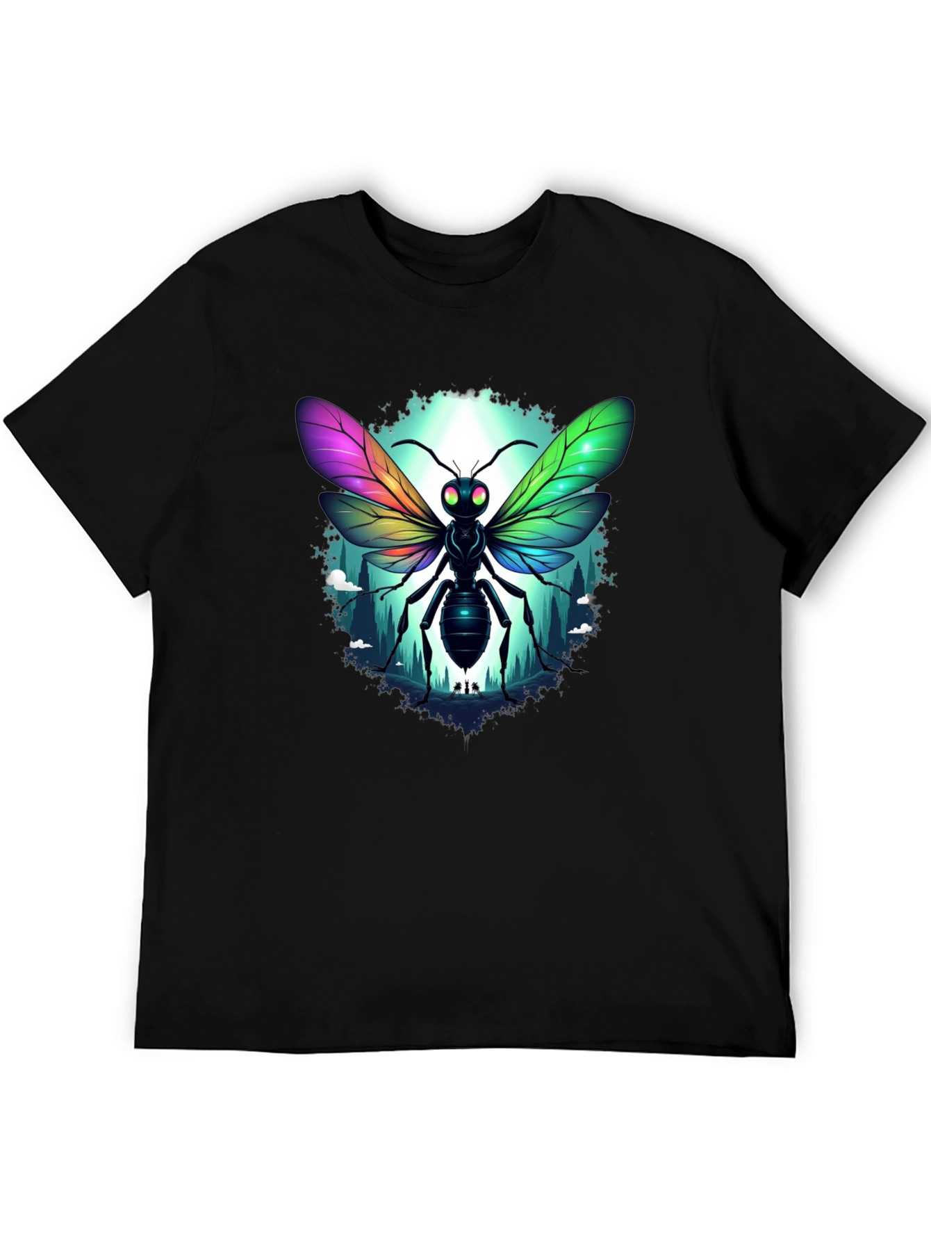 Rainbow Insect Graphic T-Shirt