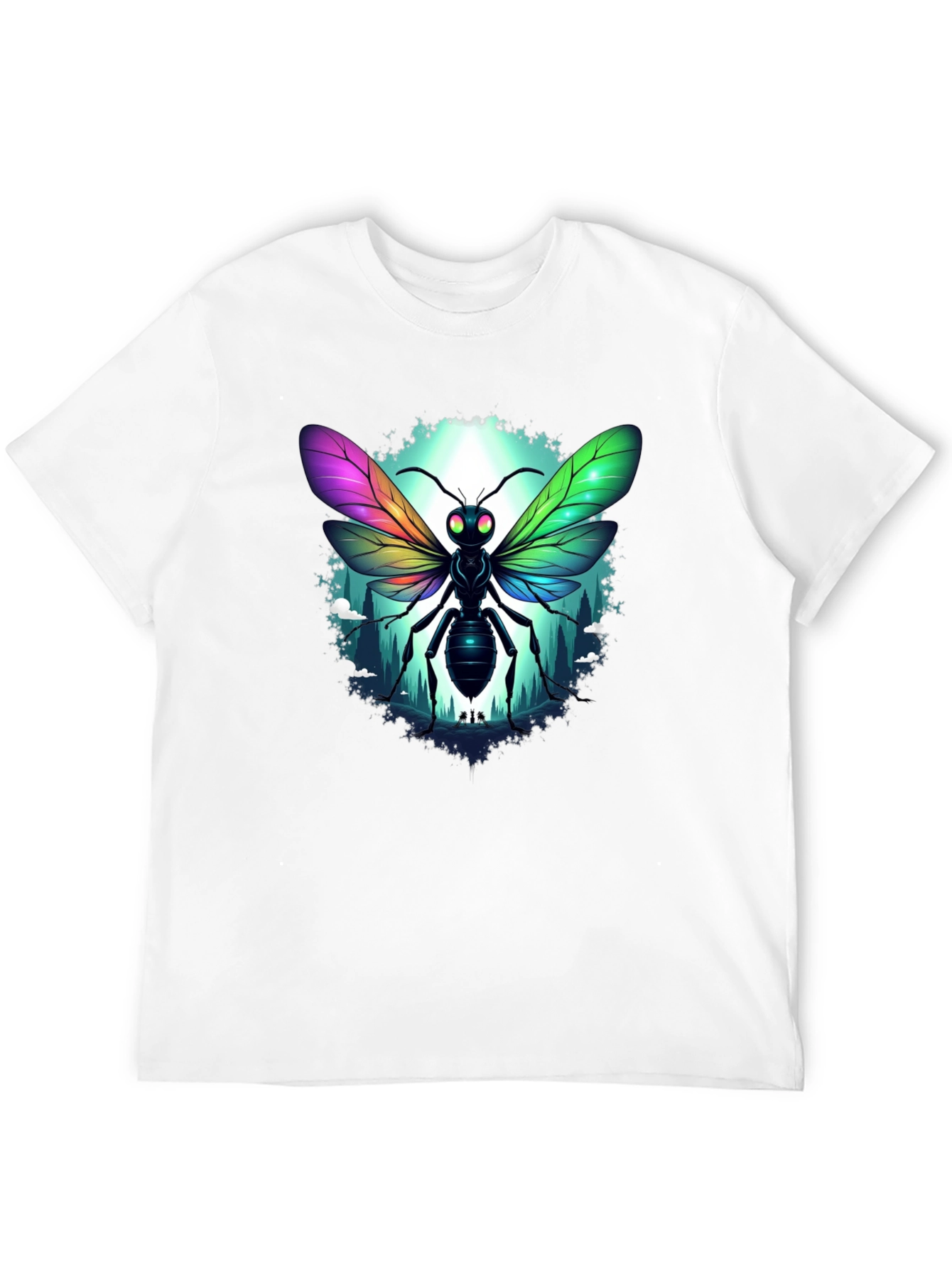 Rainbow Insect Graphic T-Shirt