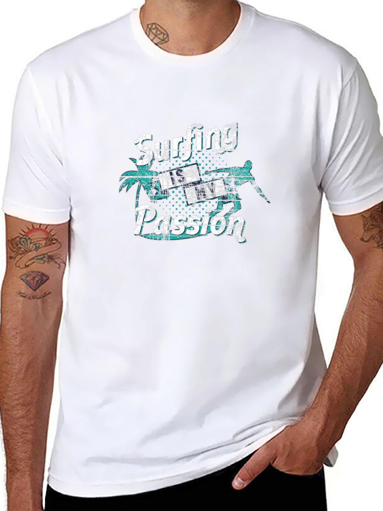 Surfing is My Passion T-Shirt Black
