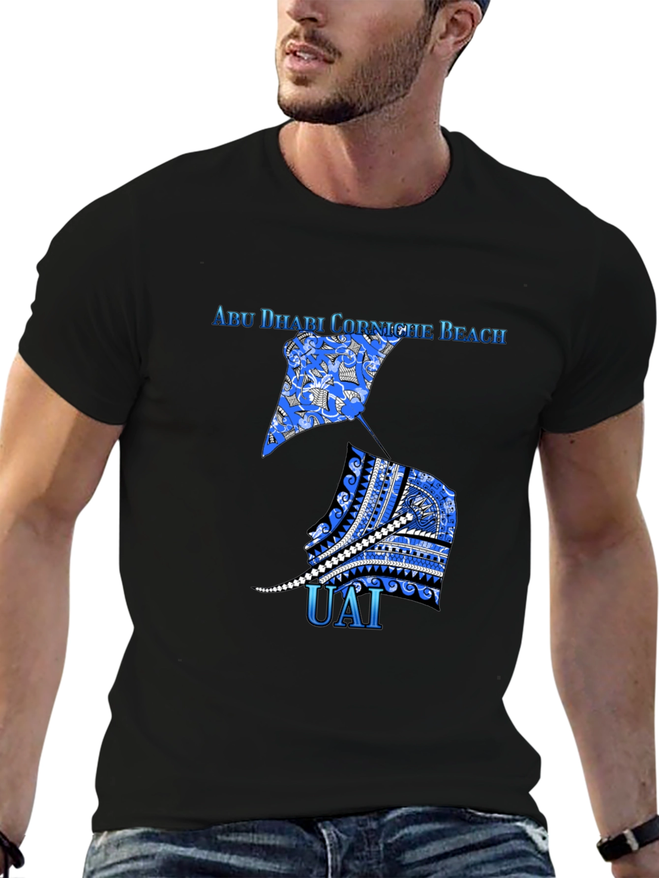 Abu Dhabi Beach T-Shirt - Black