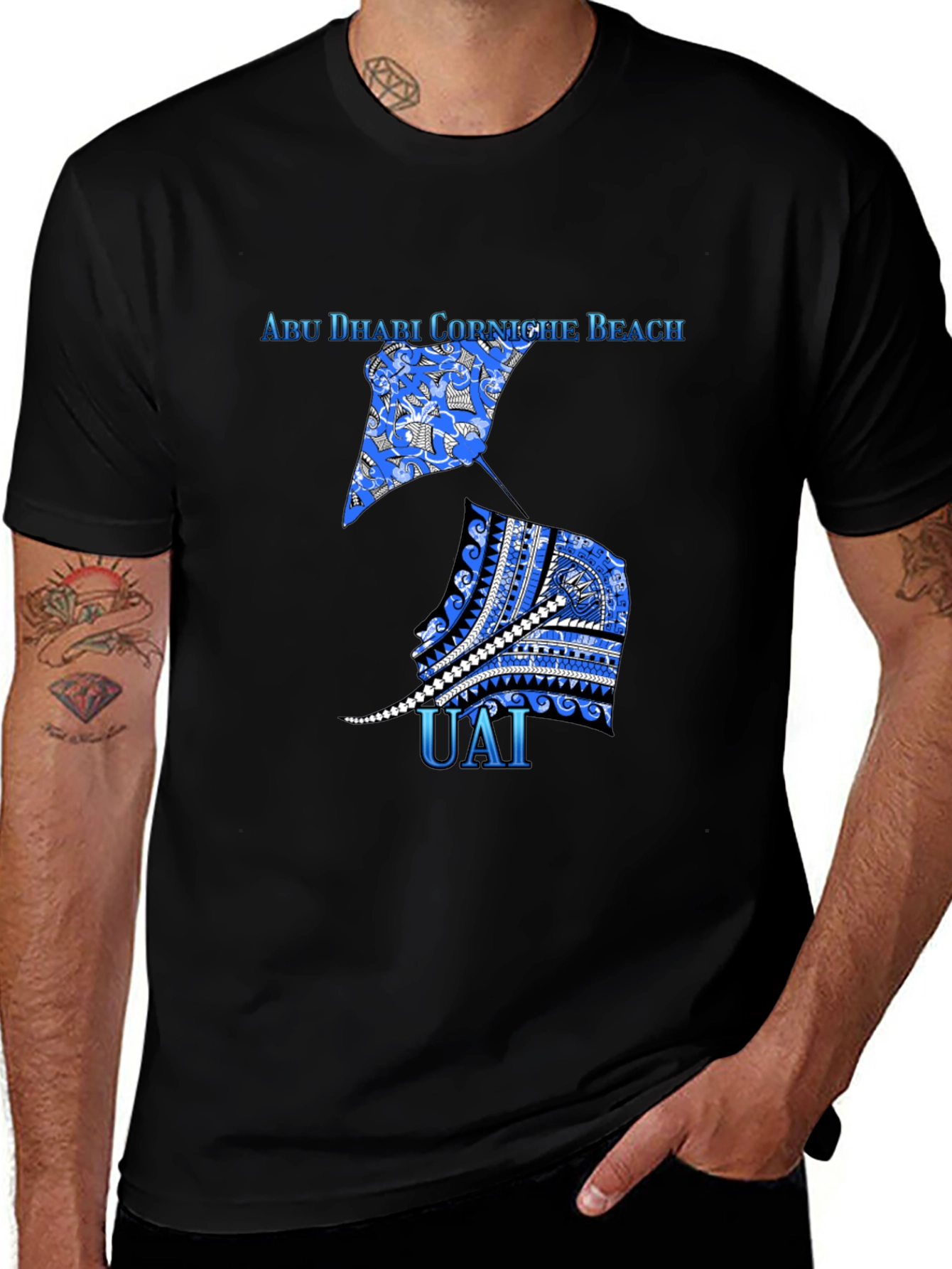 Abu Dhabi Beach T-Shirt - Black