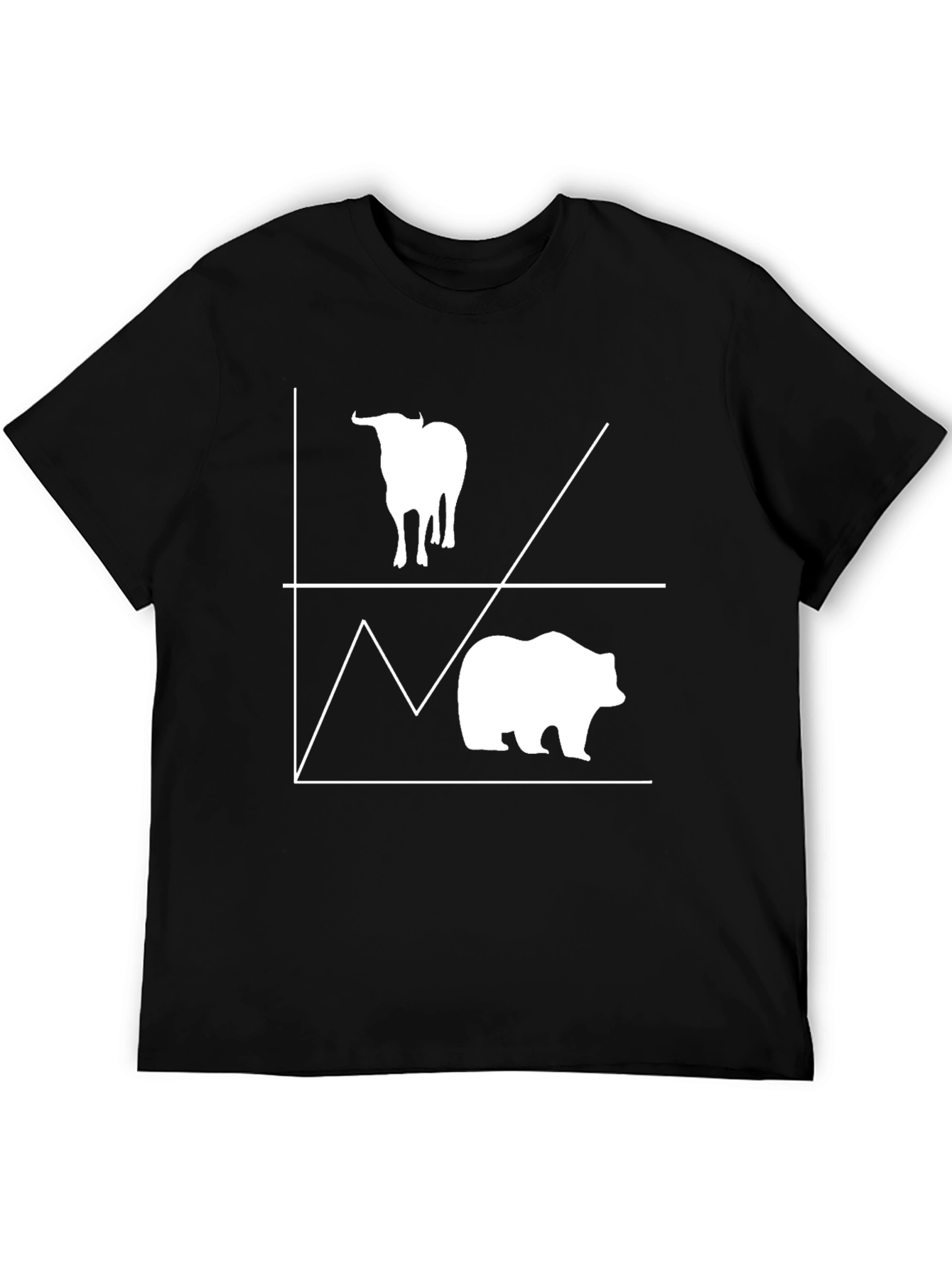 Bull and Bear Stock Market Graphic Tee