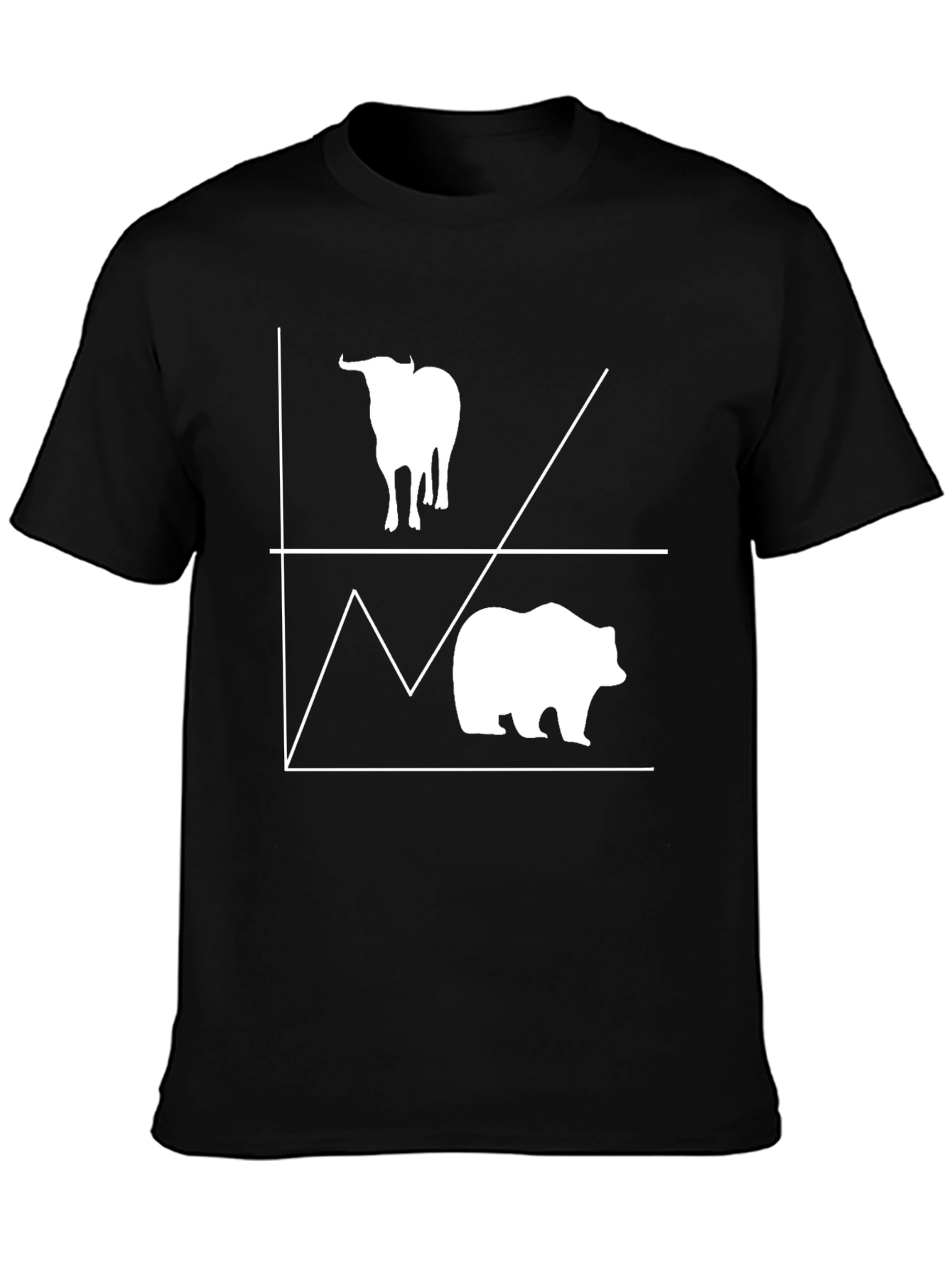 Bull and Bear Stock Market Graphic Tee