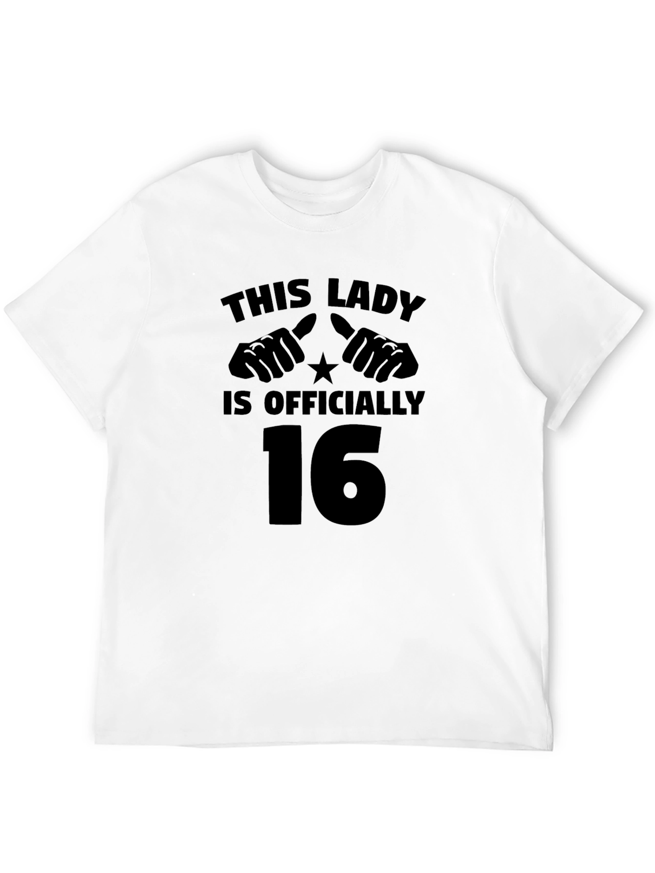 Officially 16 T-Shirt - Black Graphic Tee
