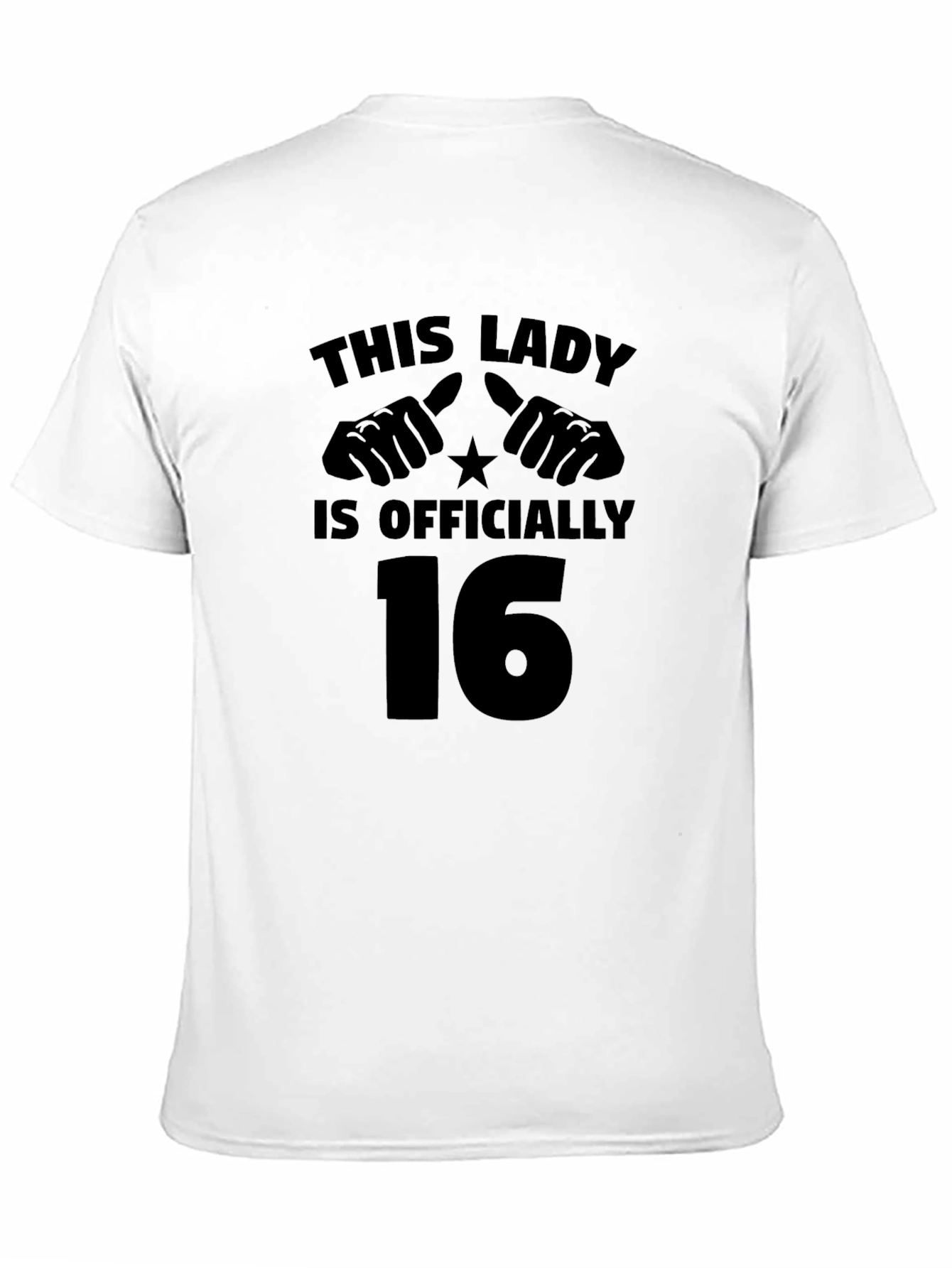 Officially 16 T-Shirt - Black Graphic Tee