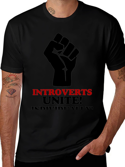 Introverts Unite T-Shirt - Black Graphic Tee