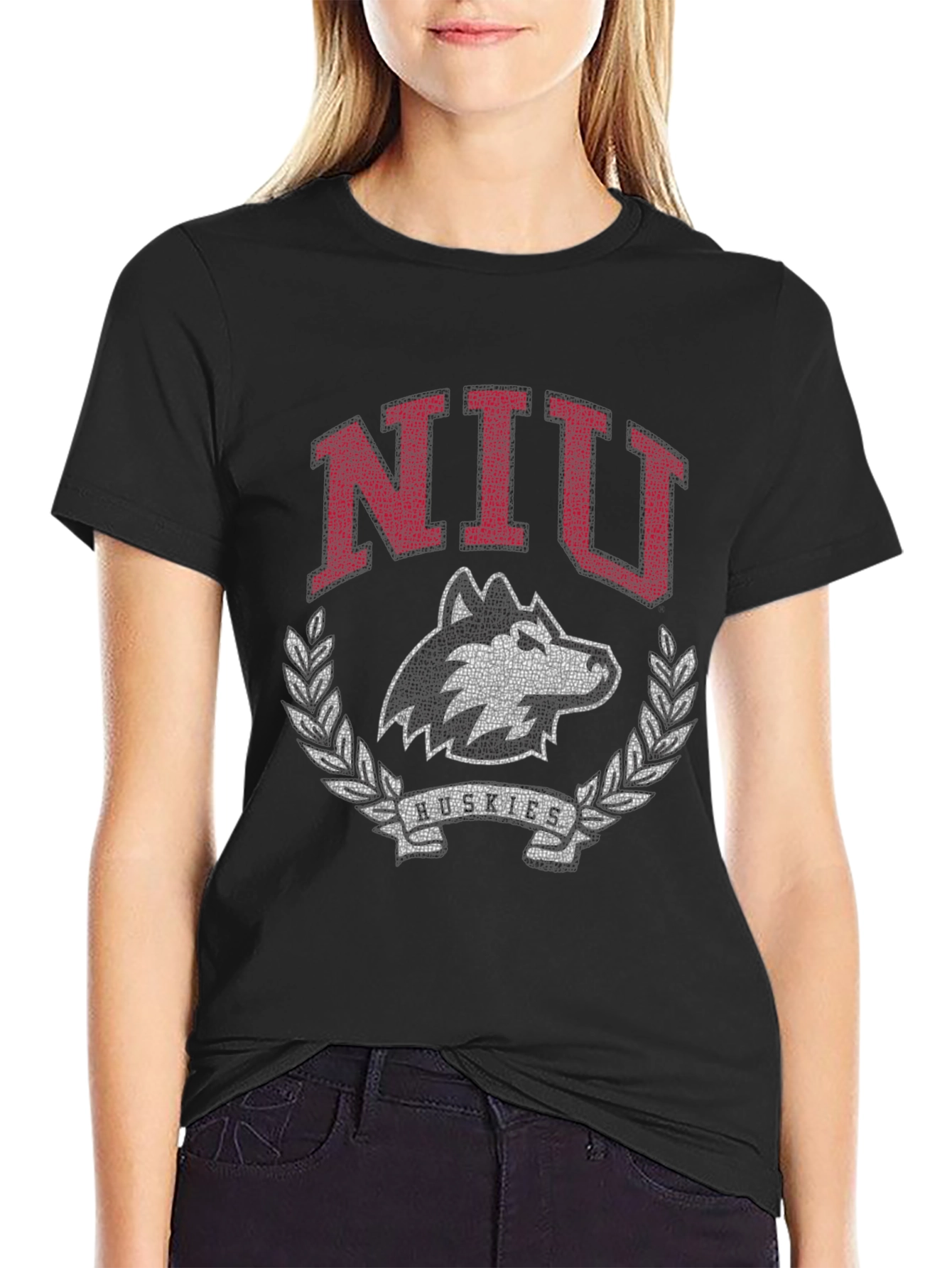 NIU Huskies T-Shirt - Black Cotton Graphic Tee