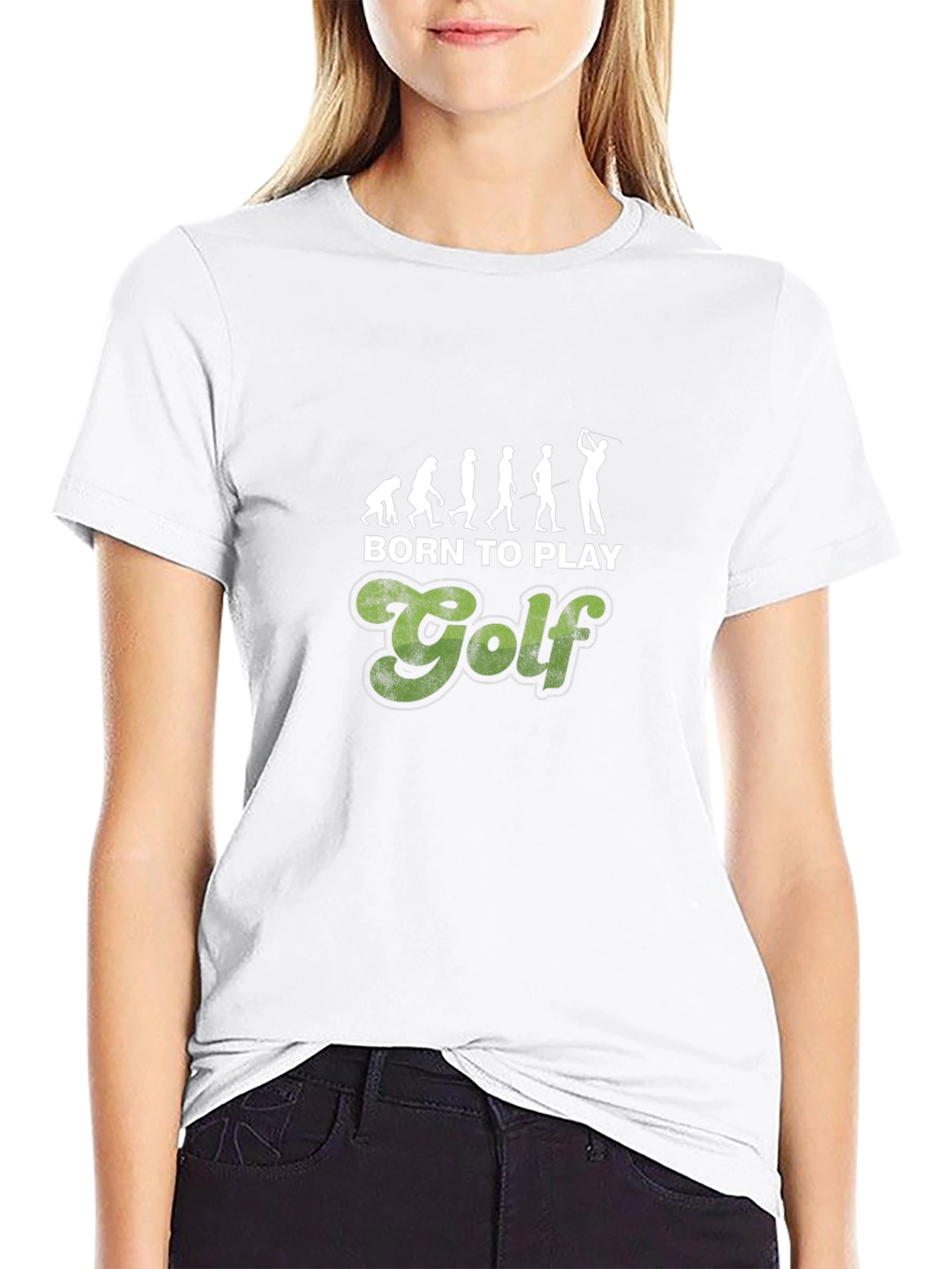Born to Play Golf T-Shirt Evolution Design Tee