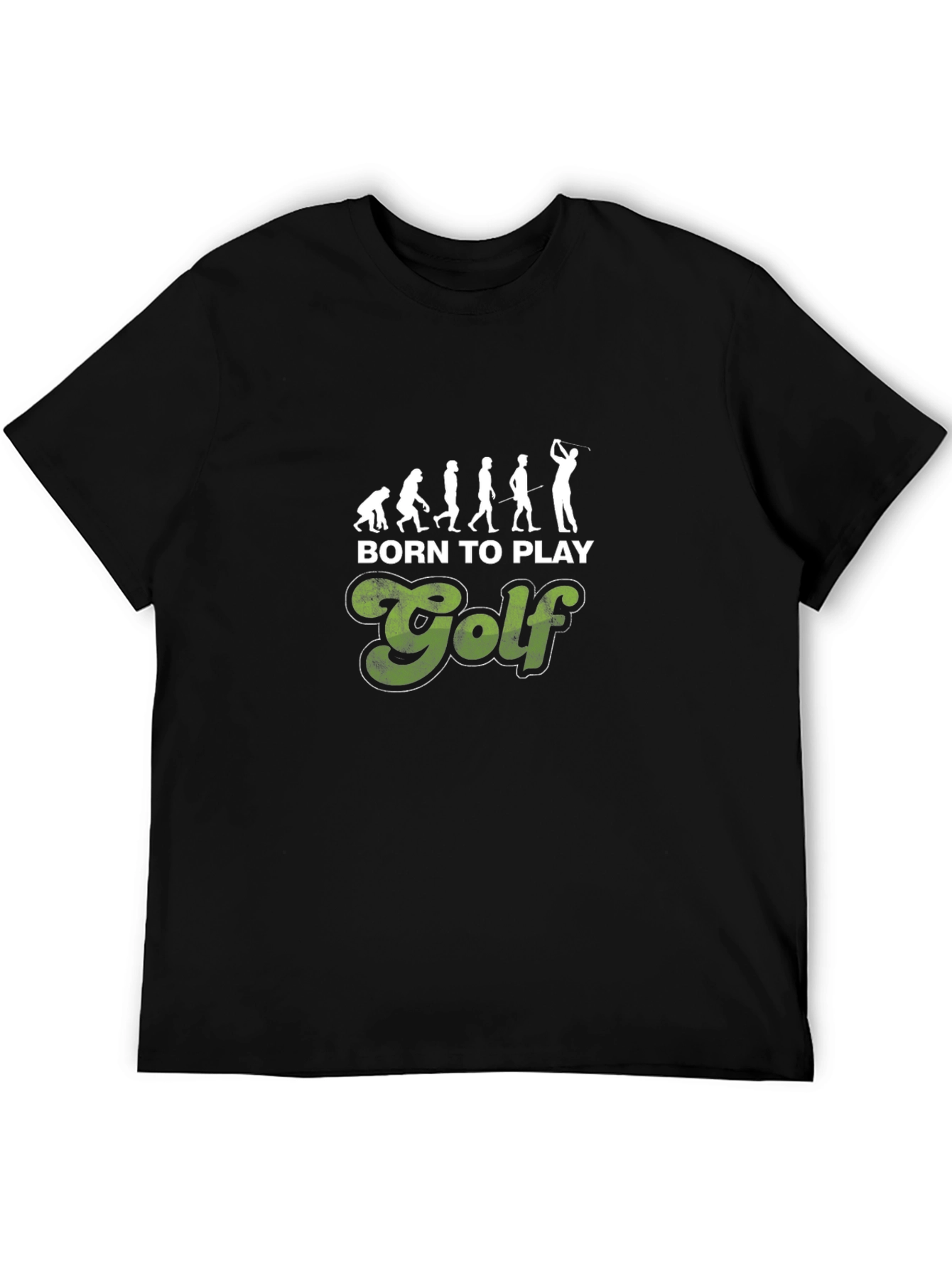 Born to Play Golf T-Shirt Evolution Design Tee