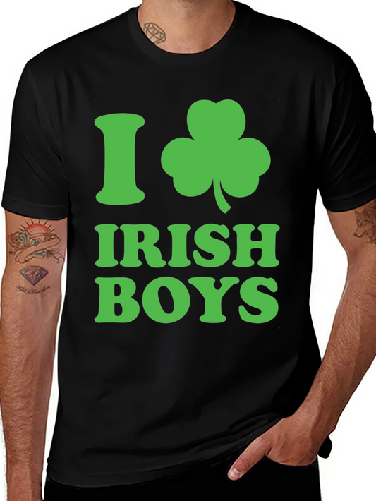 I Heart Irish Boys T-Shirt: St. Patricks Day Apparel