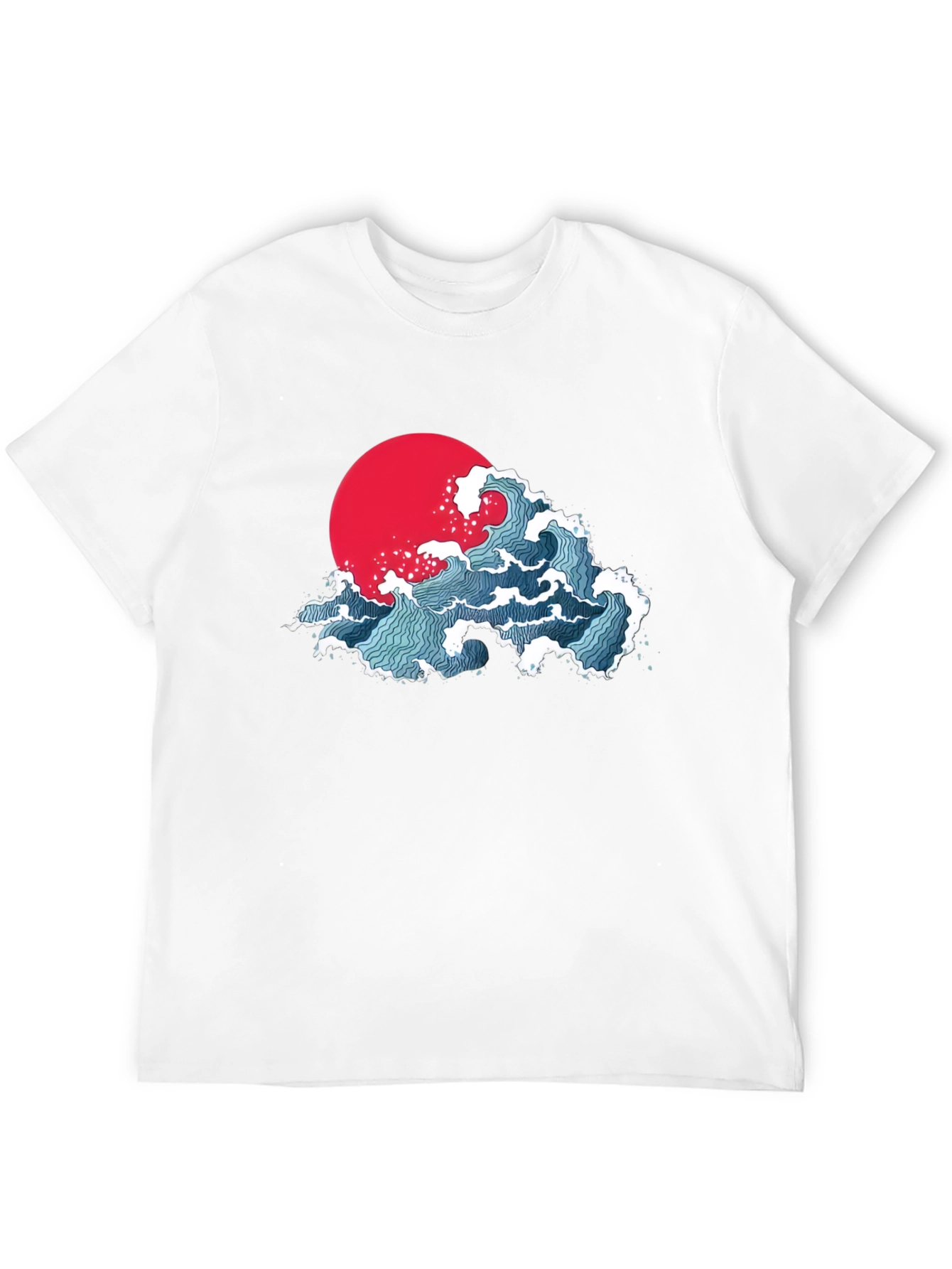 Japanese Wave Graphic T-Shirt - Black