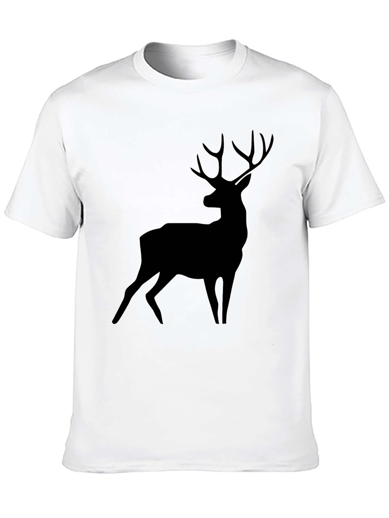 Deer Silhouette Black T-Shirt - Unisex Casual Wear