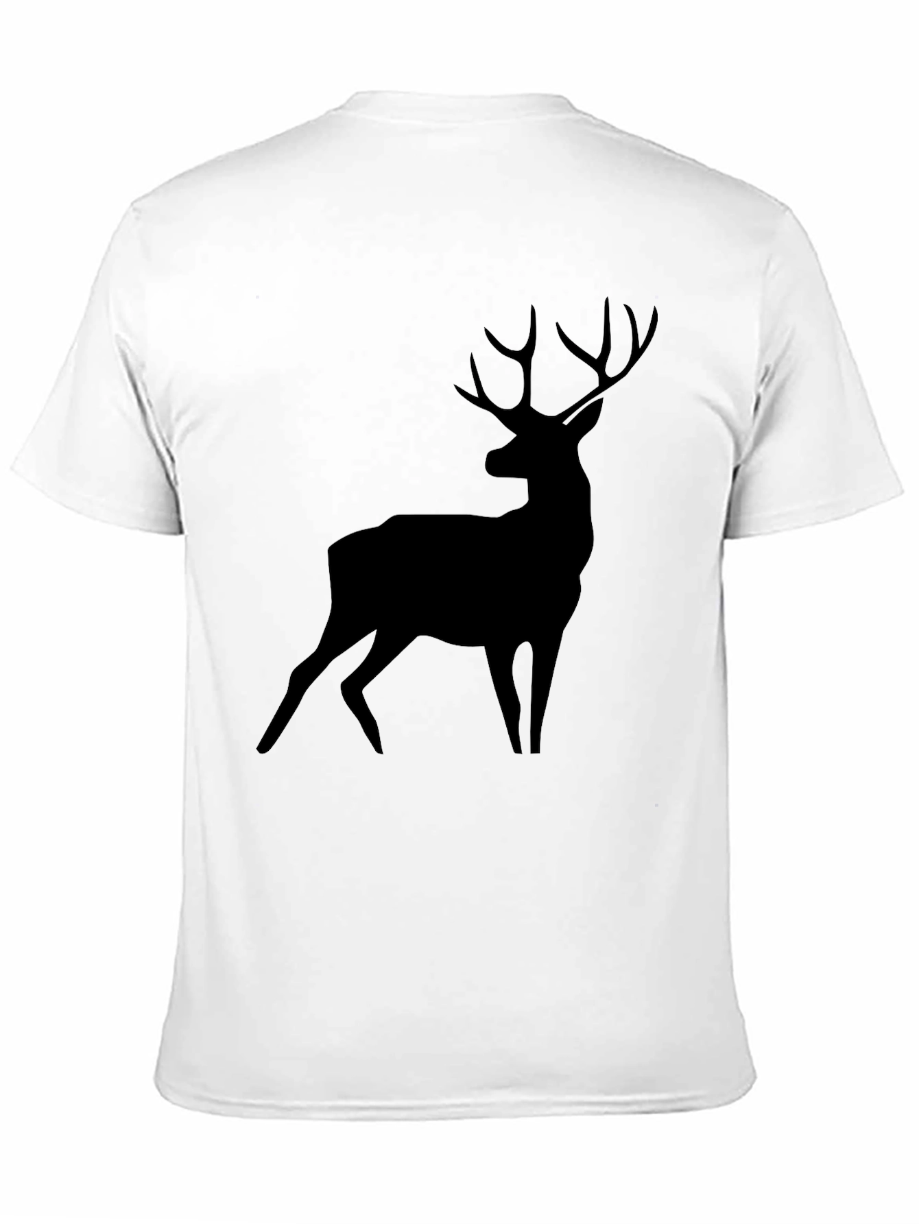 Deer Silhouette Black T-Shirt - Unisex Casual Wear
