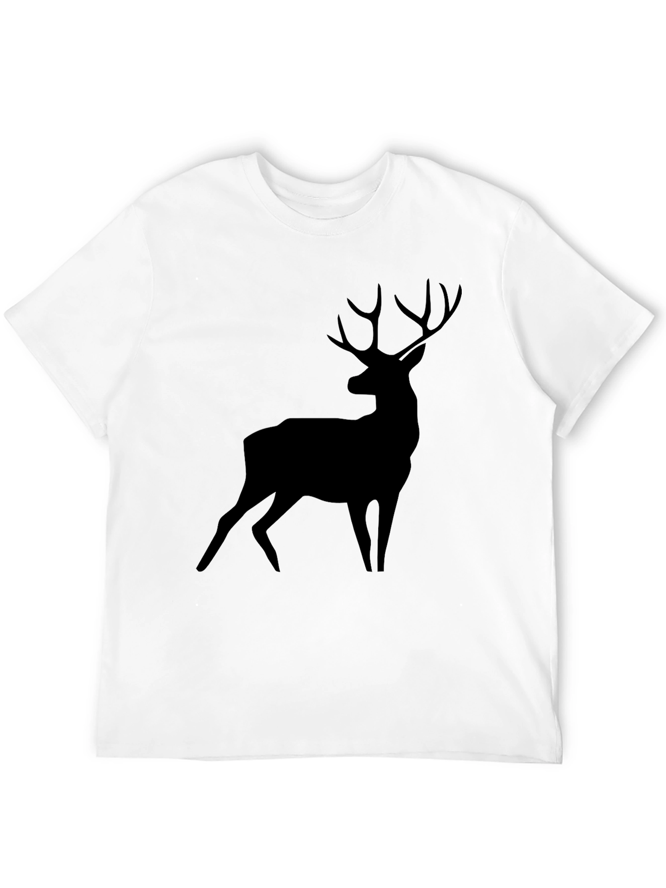 Deer Silhouette Black T-Shirt - Unisex Casual Wear