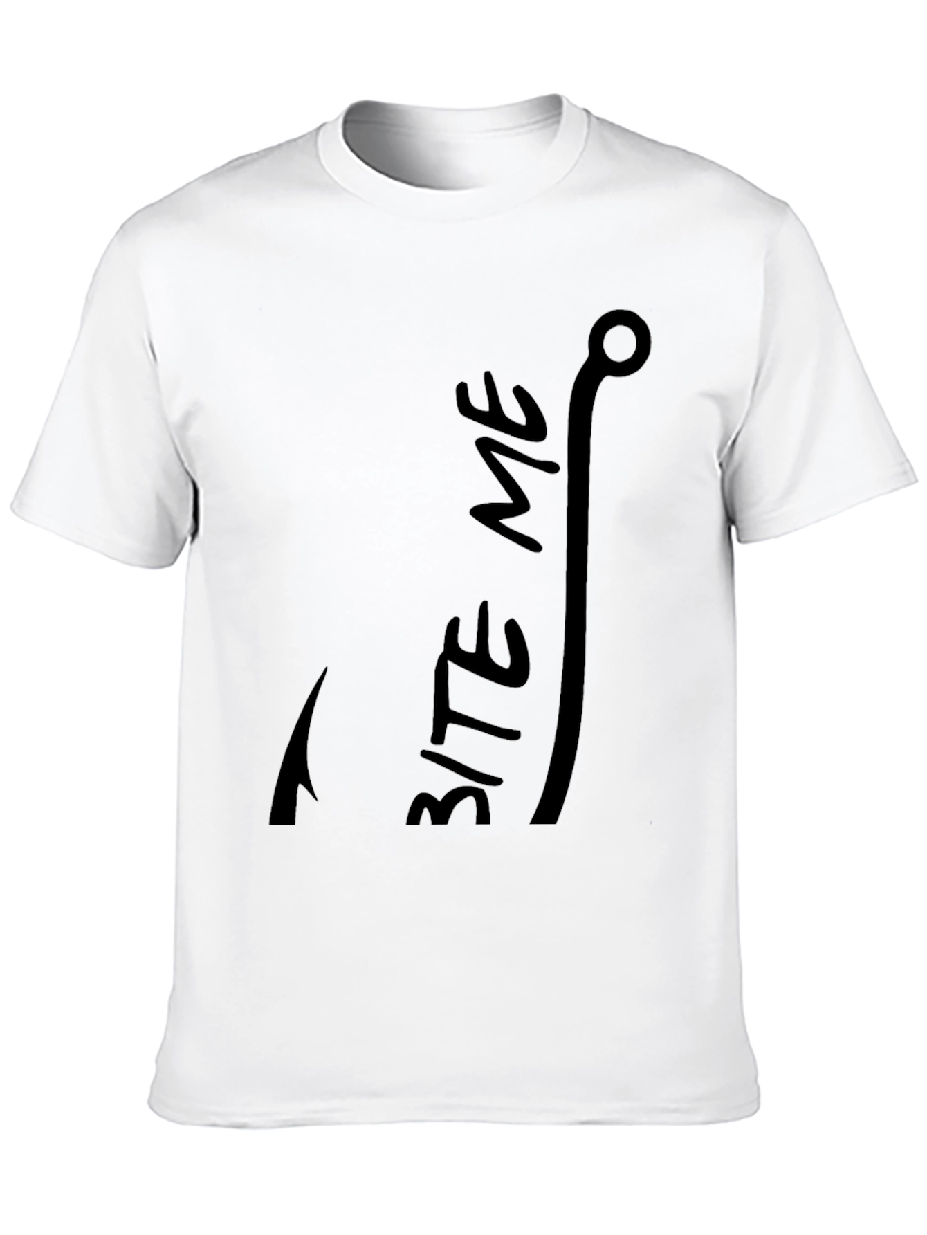 Bite Me Fishing Hook Graphic T-Shirt