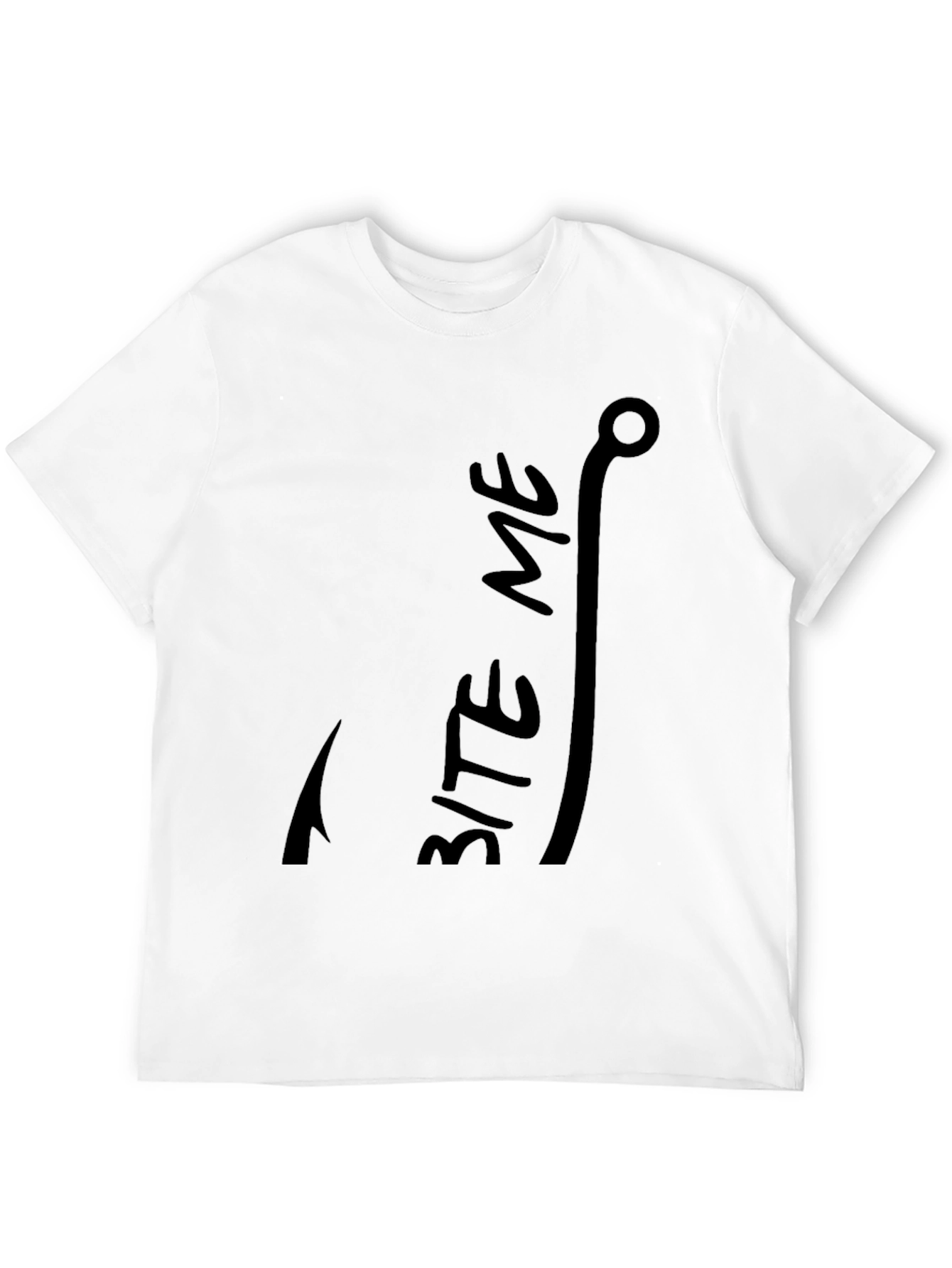 Bite Me Fishing Hook Graphic T-Shirt