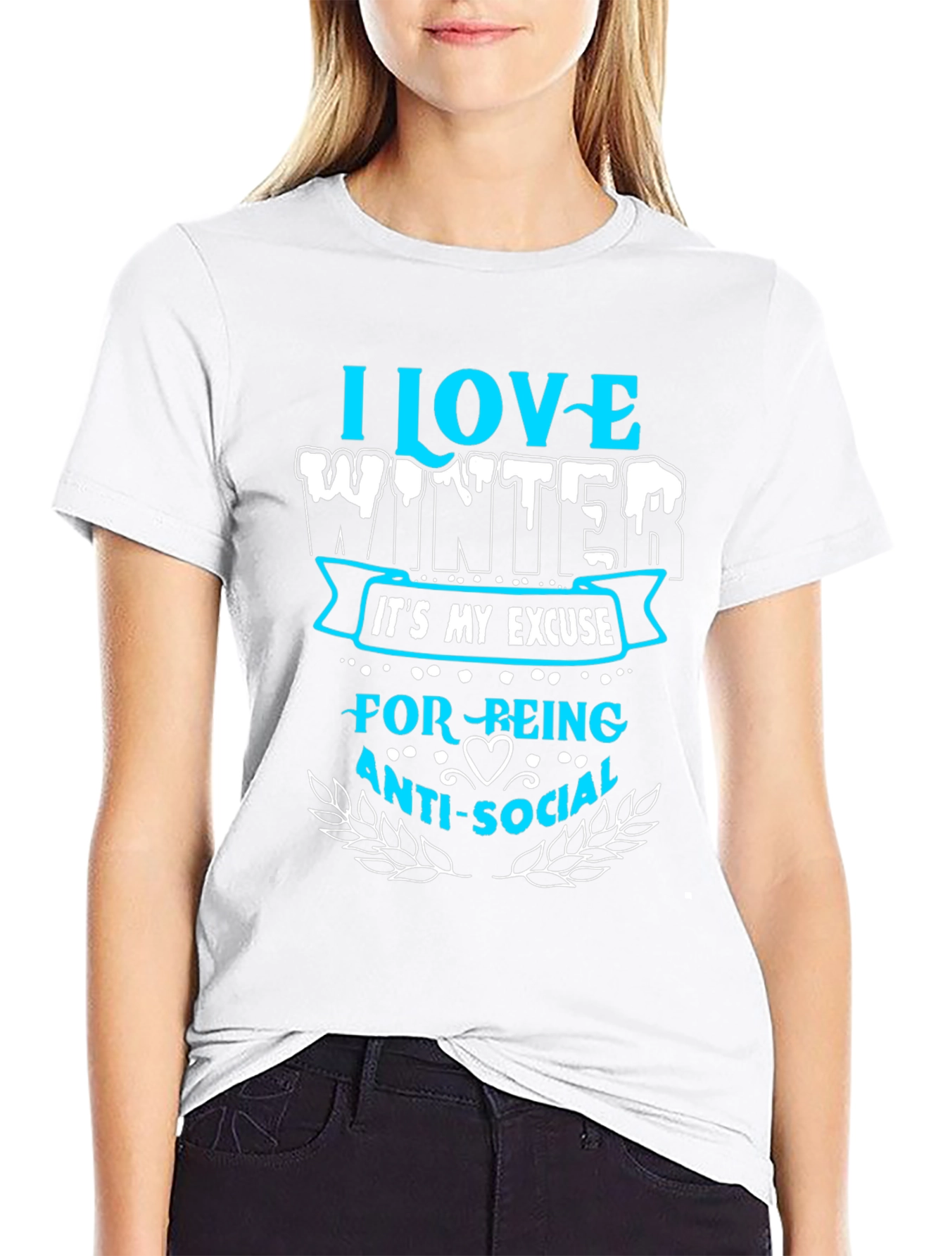 I Love Winter Anti-Social T-Shirt