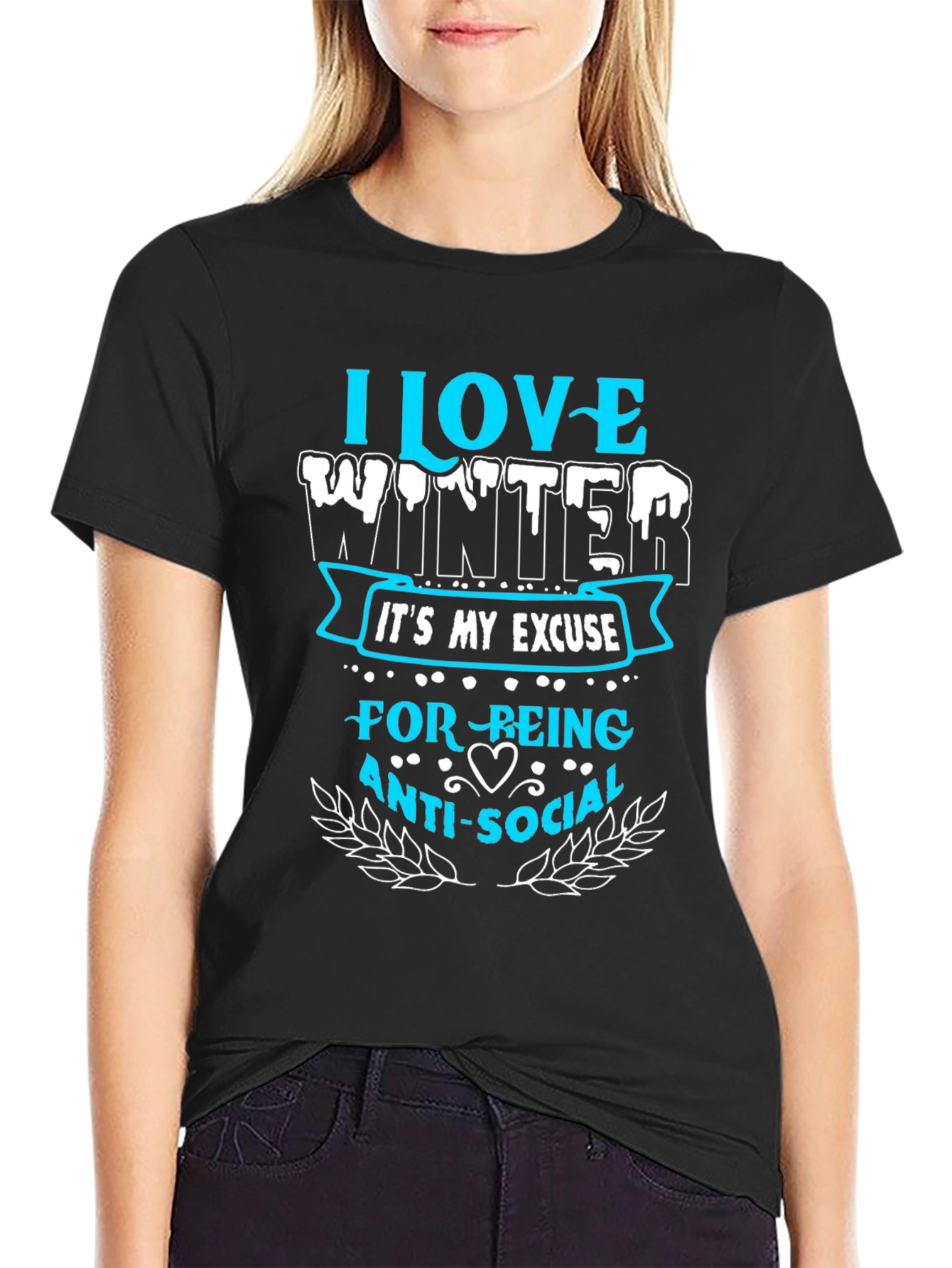 I Love Winter Anti-Social T-Shirt