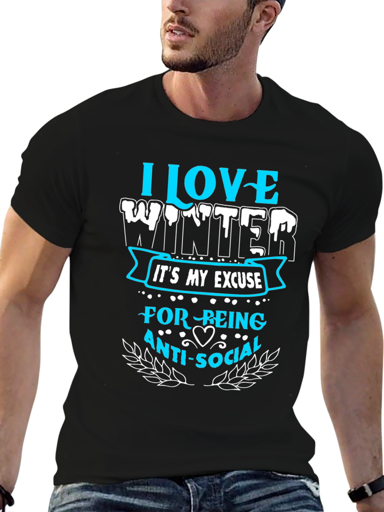 I Love Winter Anti-Social T-Shirt