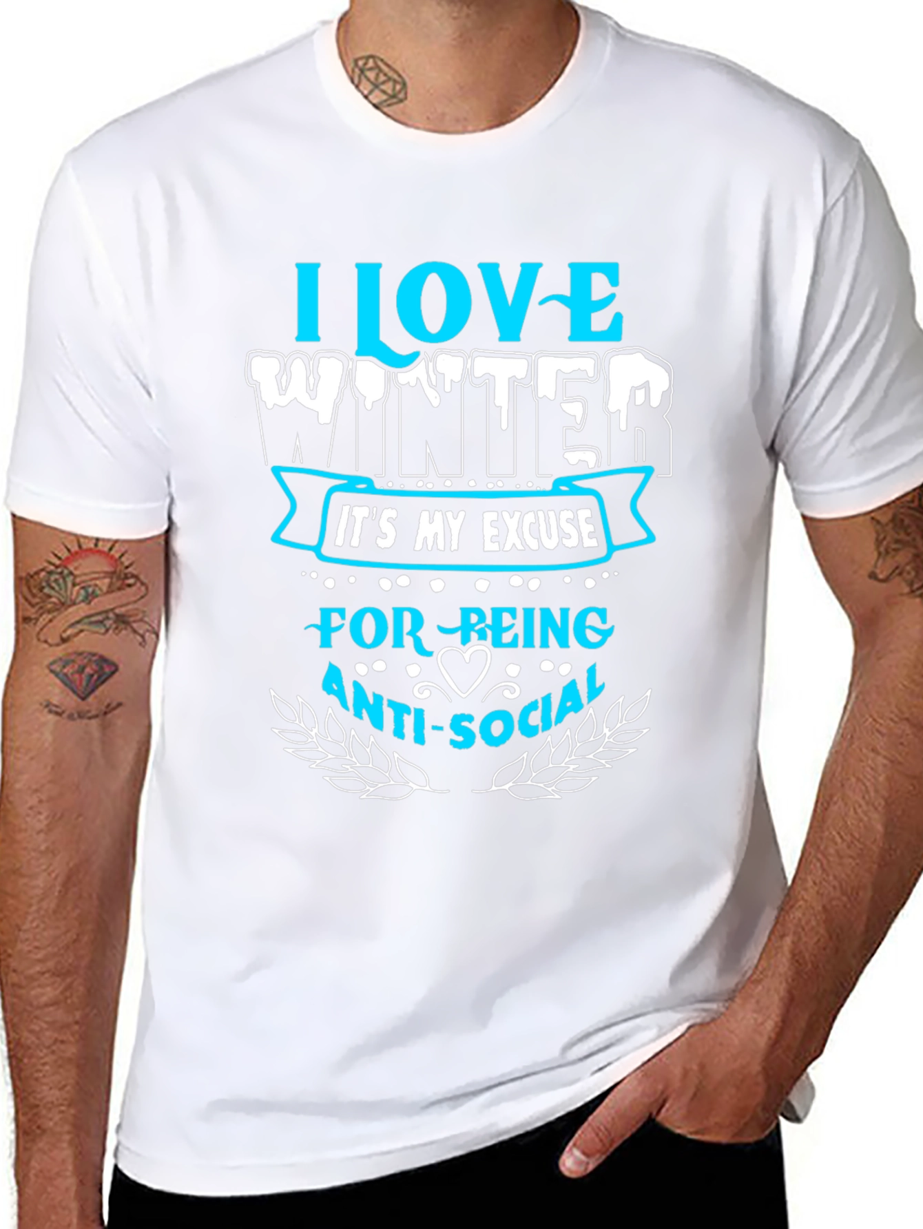 I Love Winter Anti-Social T-Shirt