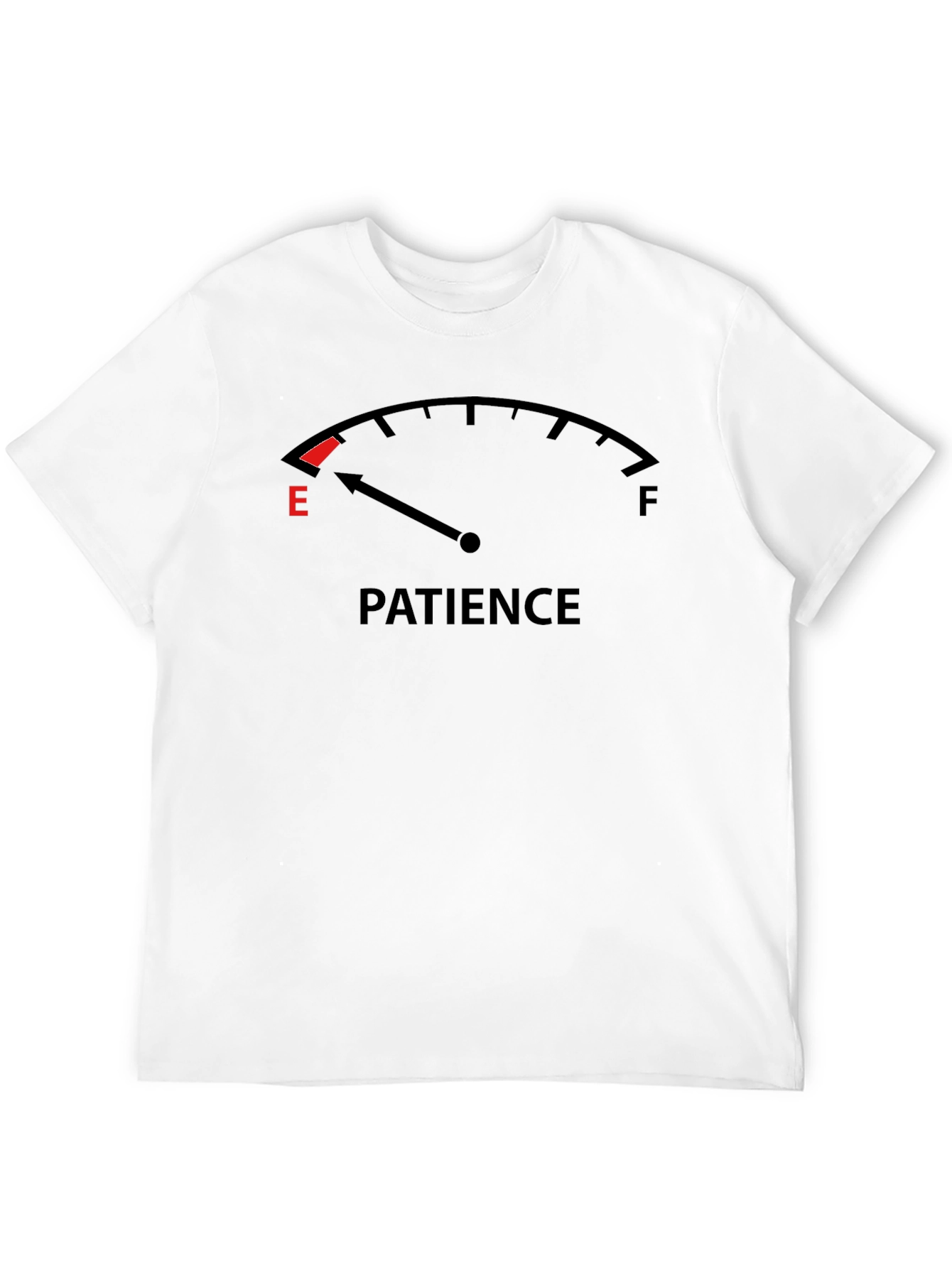 Patience Empty Tank Graphic Tee - Humor T-Shirt