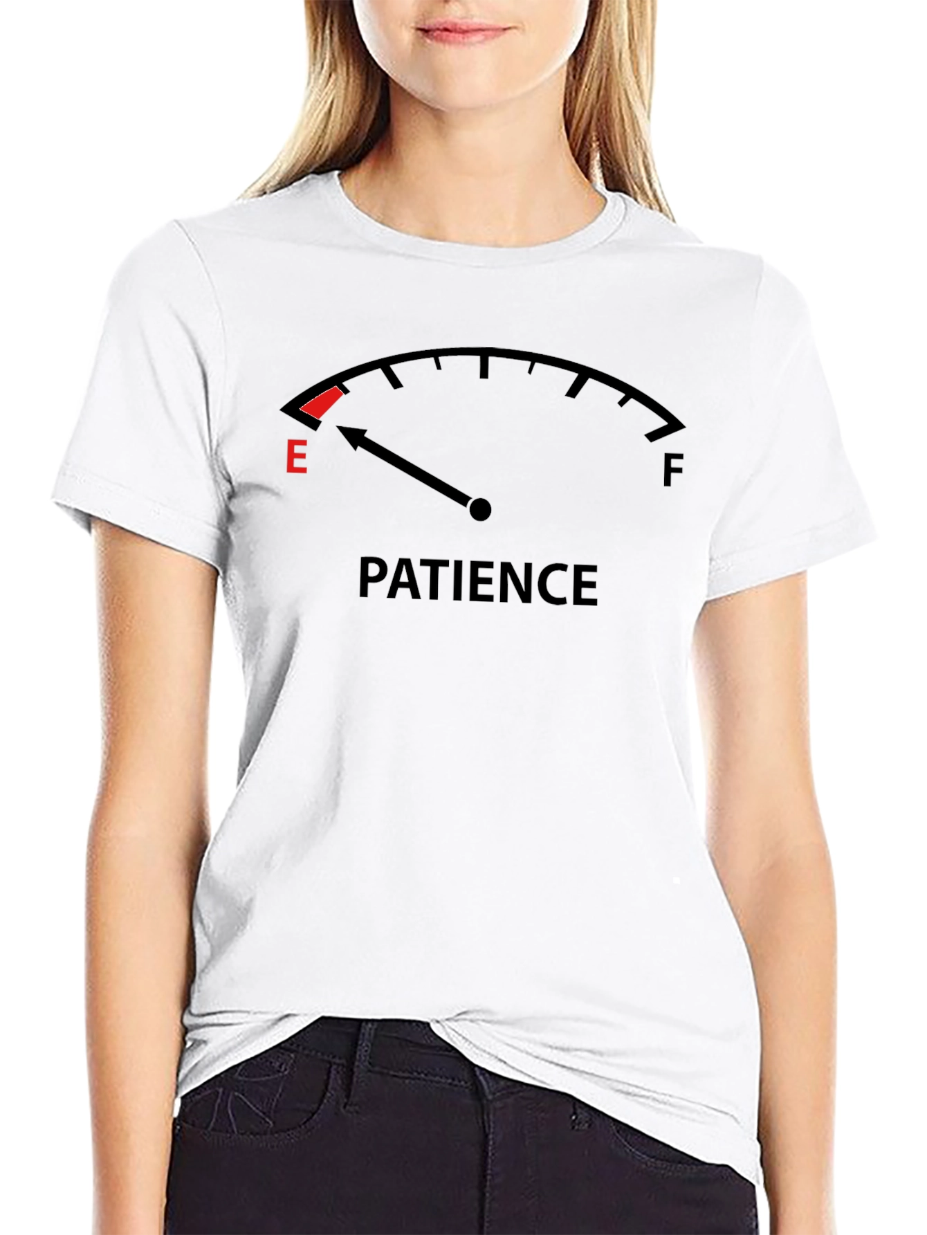 Patience Empty Tank Graphic Tee - Humor T-Shirt