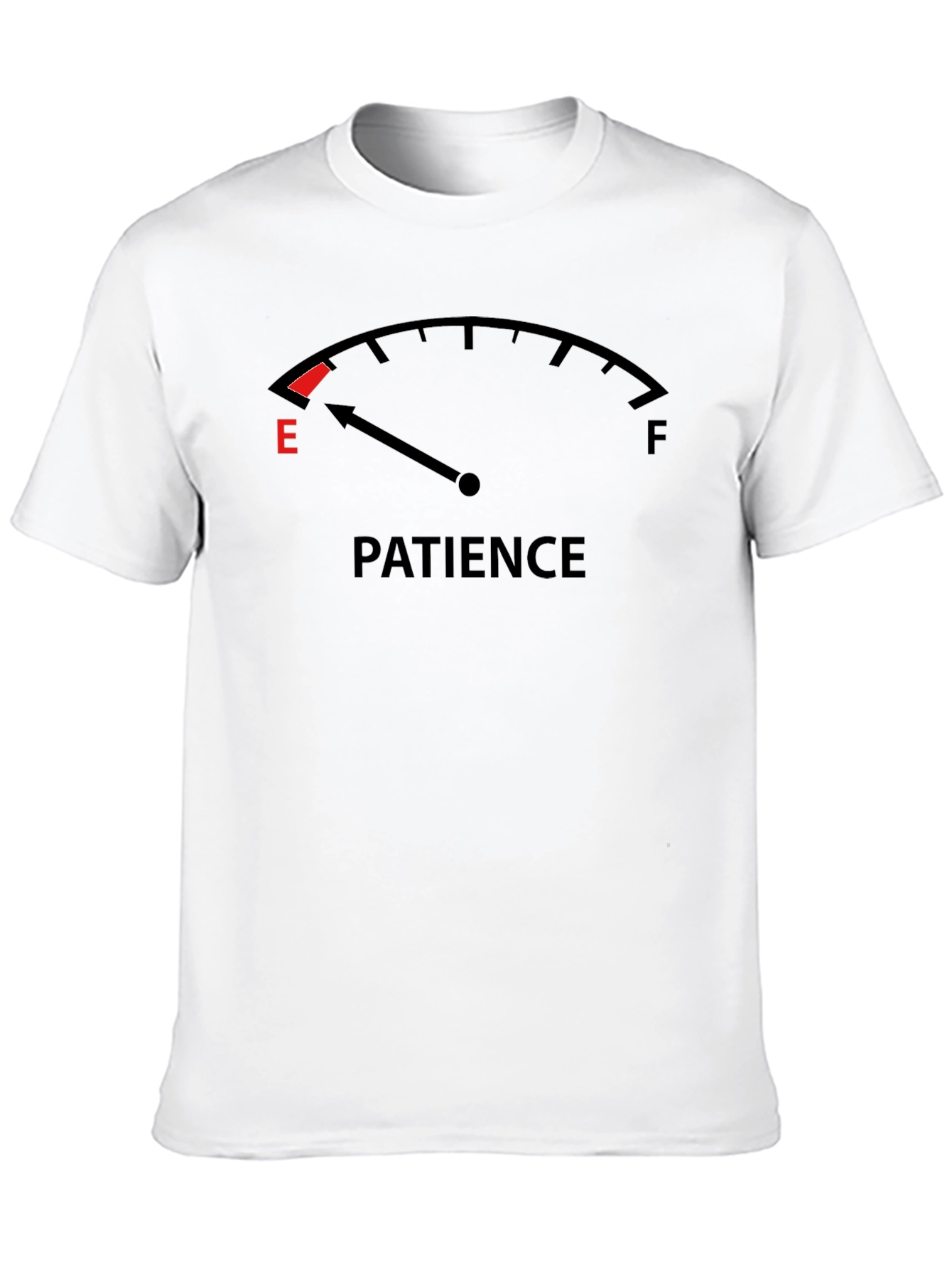 Patience Empty Tank Graphic Tee - Humor T-Shirt