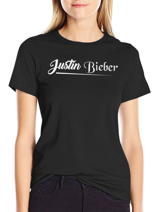 Justin Bieber Black Graphic T-Shirt - Stylish & Comfortable