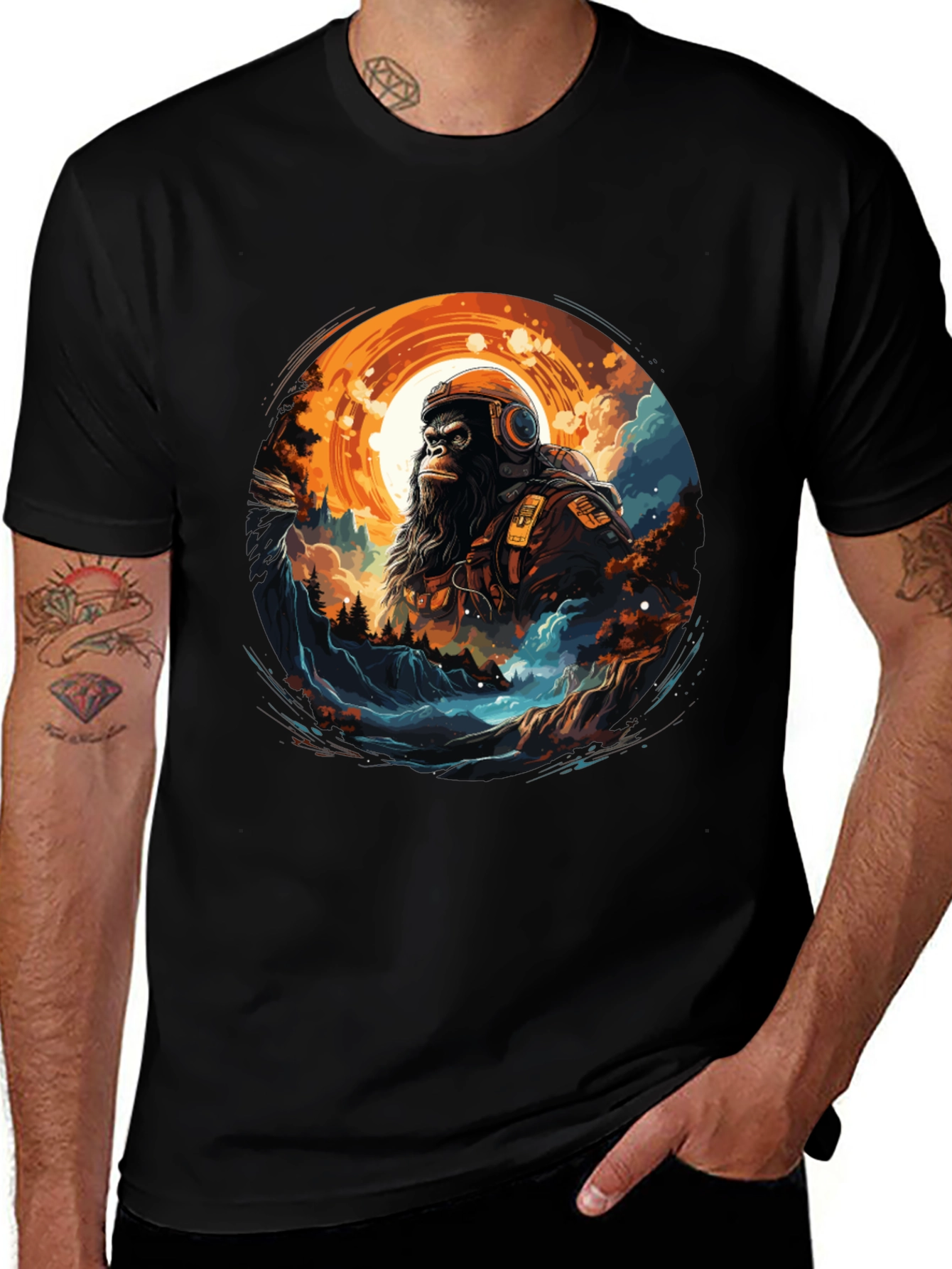 Astronaut Gorilla Graphic Tee