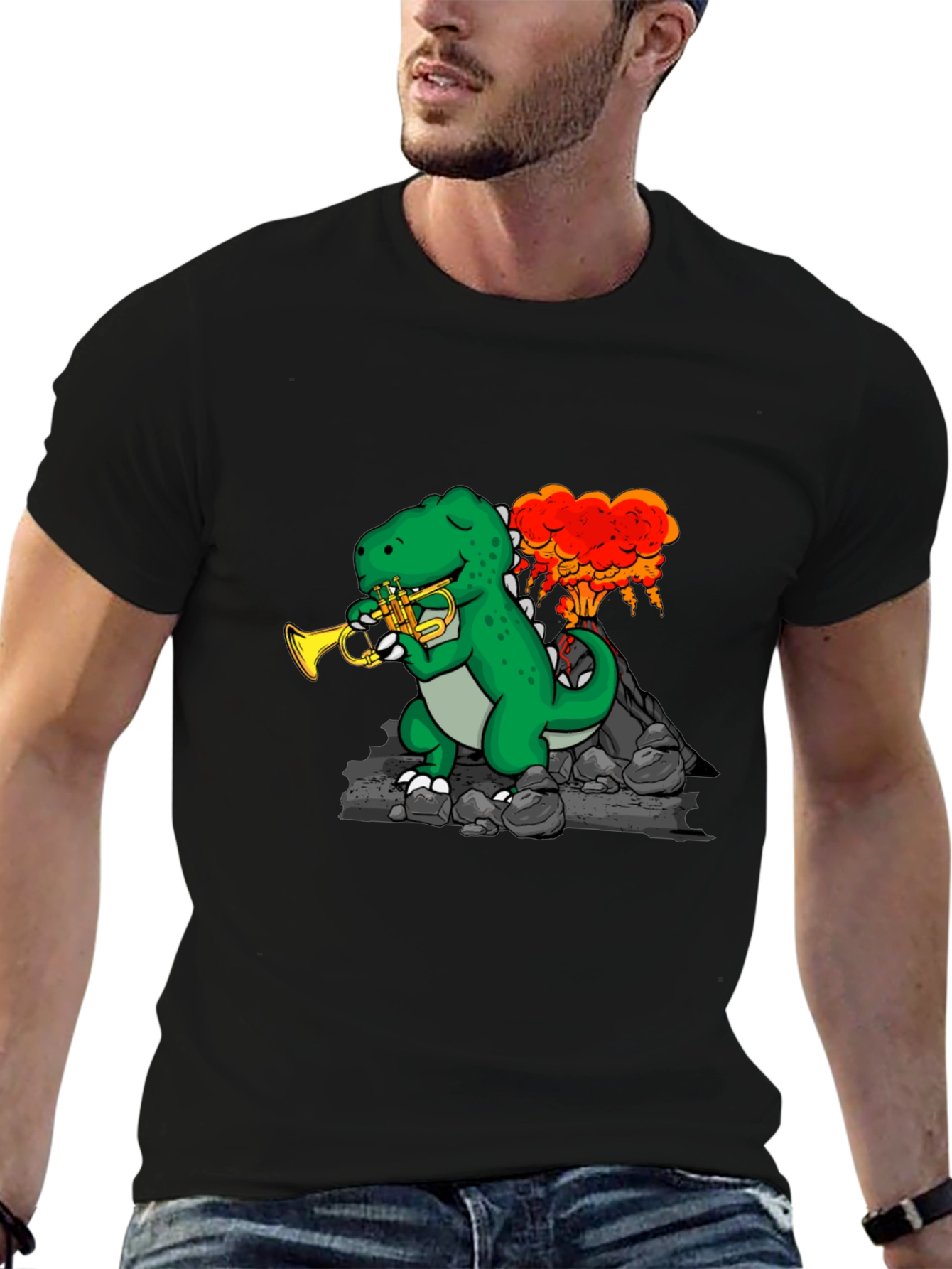 T-Rex Trumpet Volcano Tee