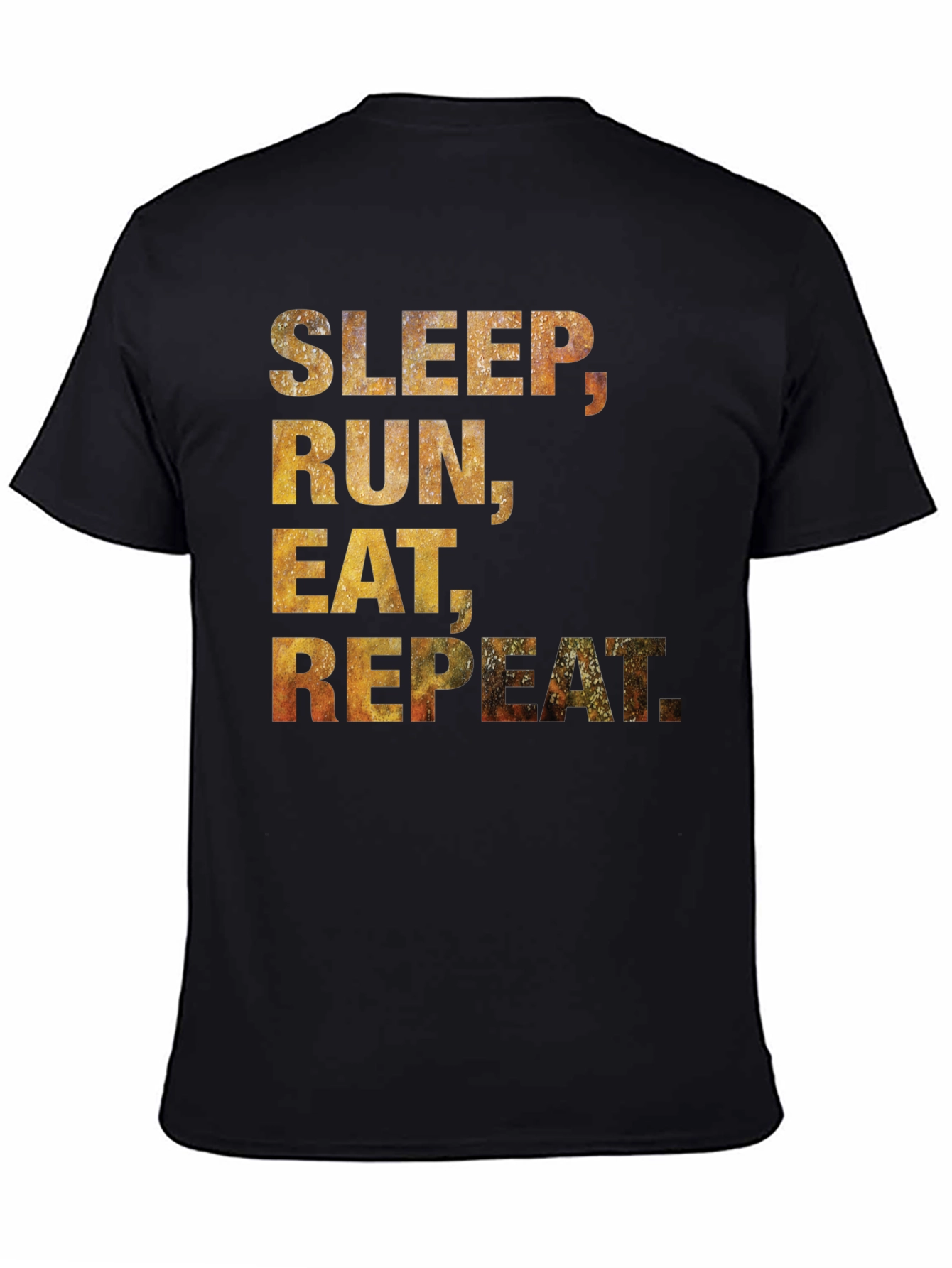 Sleep Run Eat Repeat T-Shirt - Black Cotton Tee