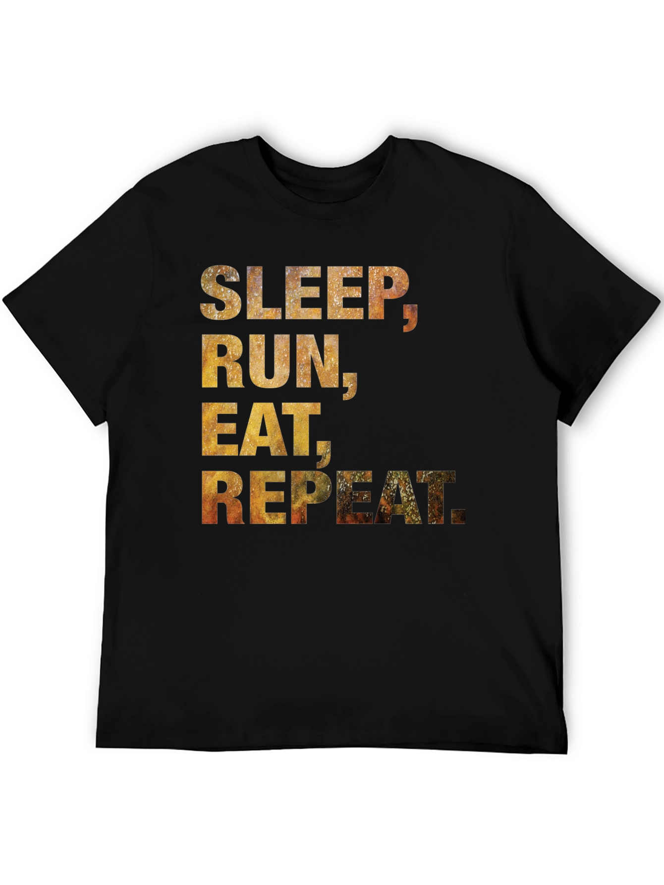 Sleep Run Eat Repeat T-Shirt - Black Cotton Tee