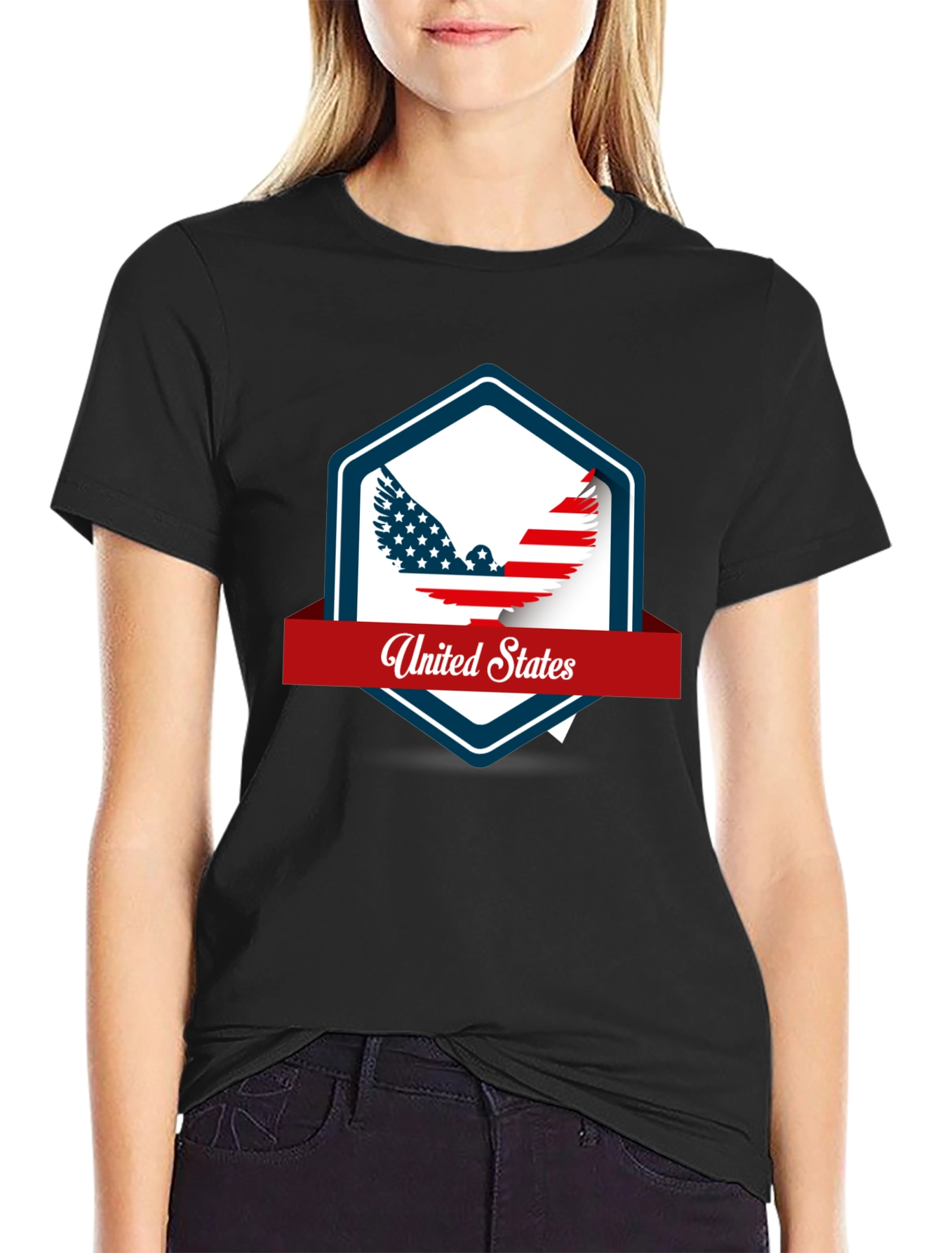 United States Eagle Graphic Black T-Shirt