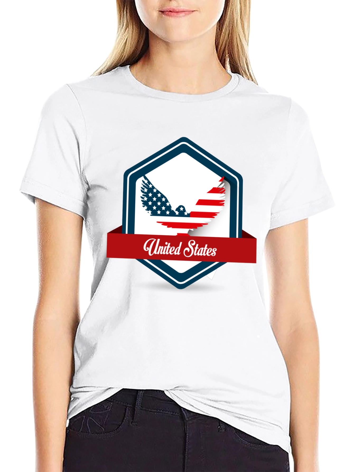 United States Eagle Graphic Black T-Shirt